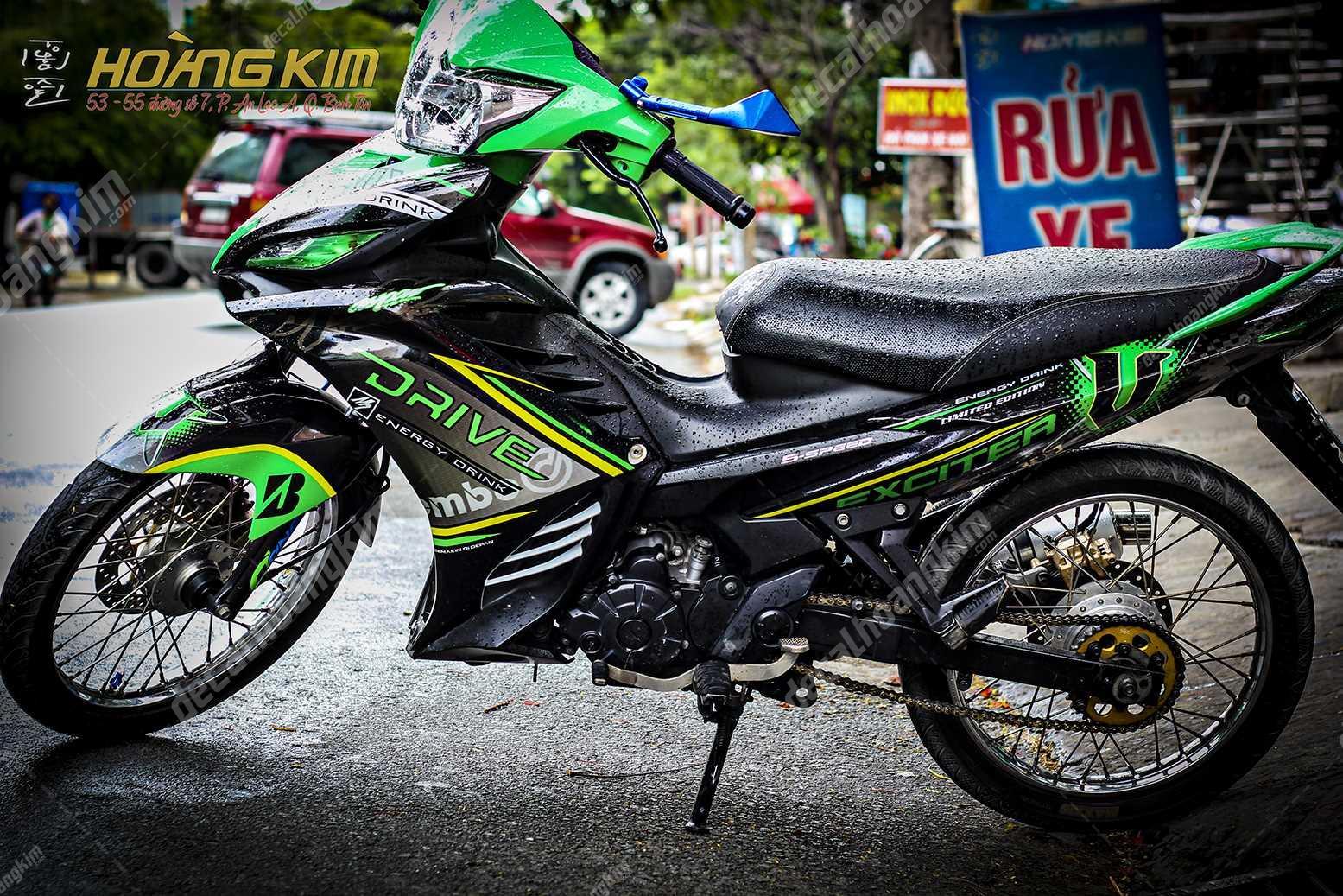 Tem Chế Exciter 135 - Drive Energy | Decal Hoàng Kim