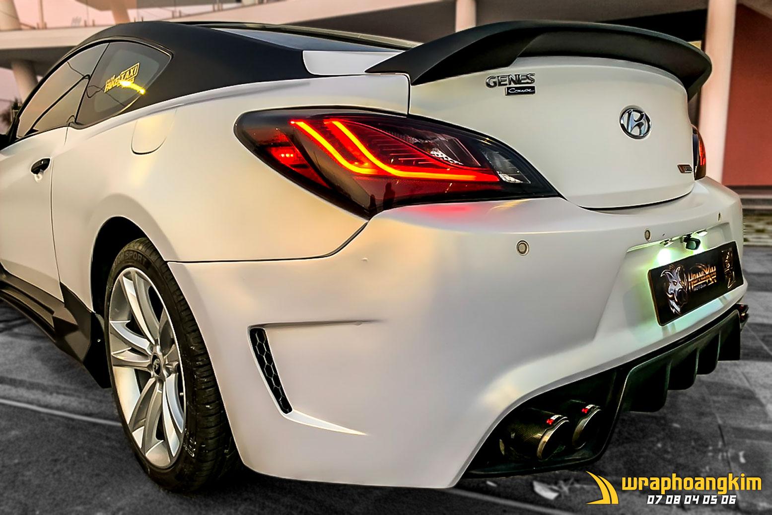 Hyundai Genesis Full Wrap Gloss White — góc 3