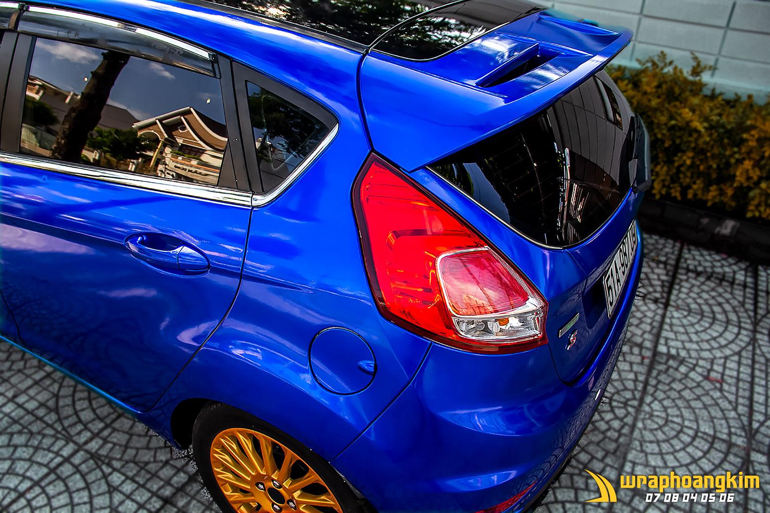 Ford Fiesta Full Wrap Gloss Blue — góc 4