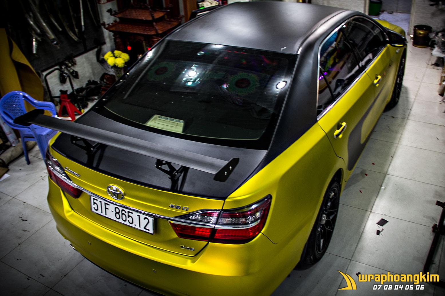 Toyota Camry Full Wrap Matte Yellow