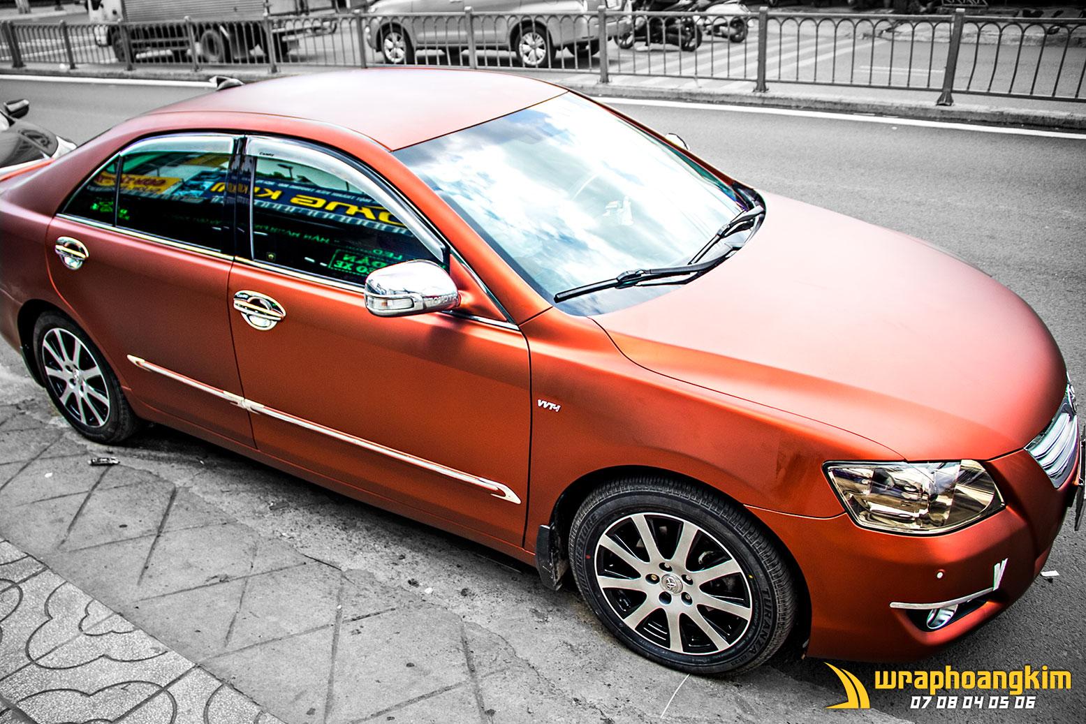 Toyota Camry Full Wrap Matte Chrome Brown