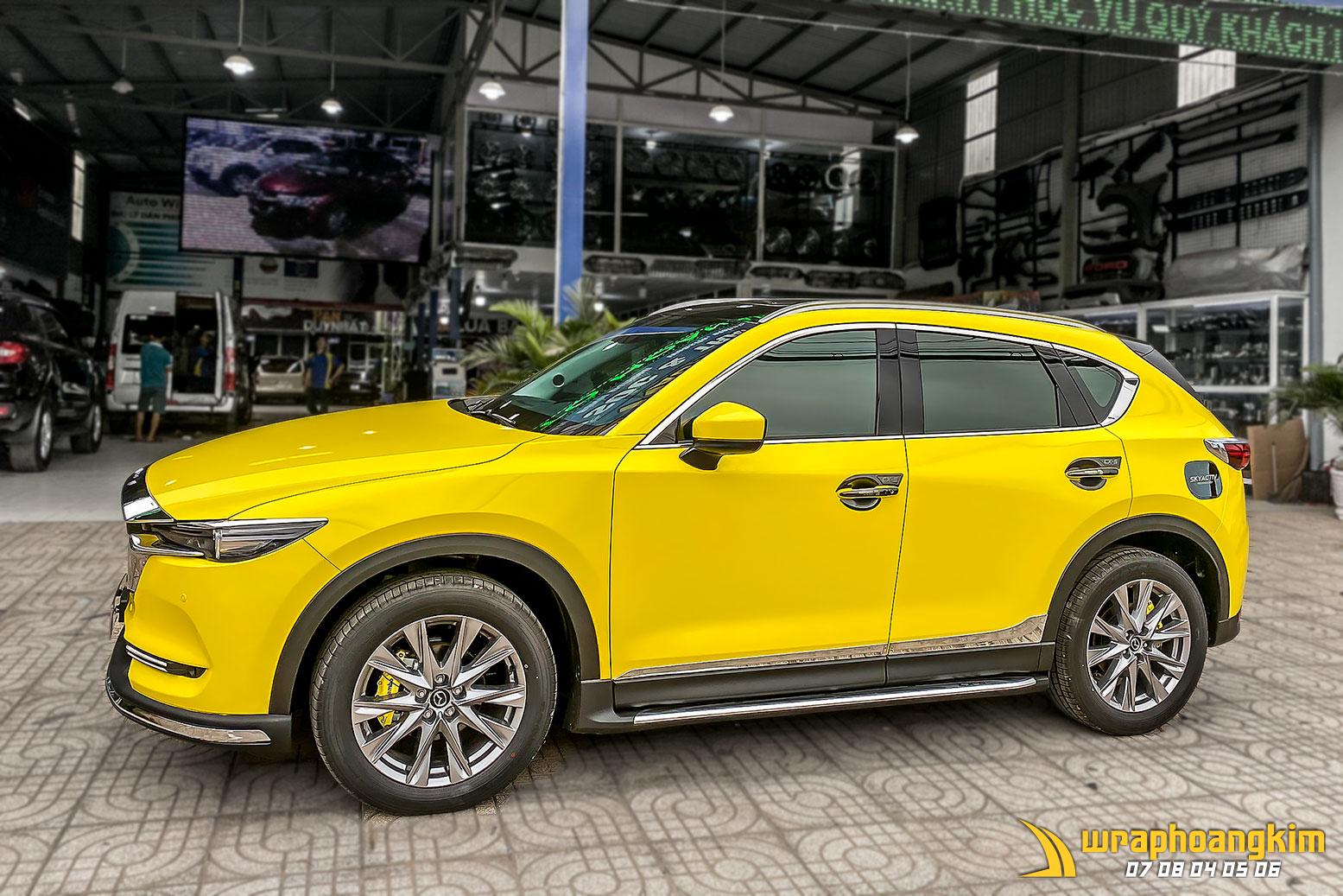 Mazda CX5 Full Wrap Gloss Yellow — góc 6