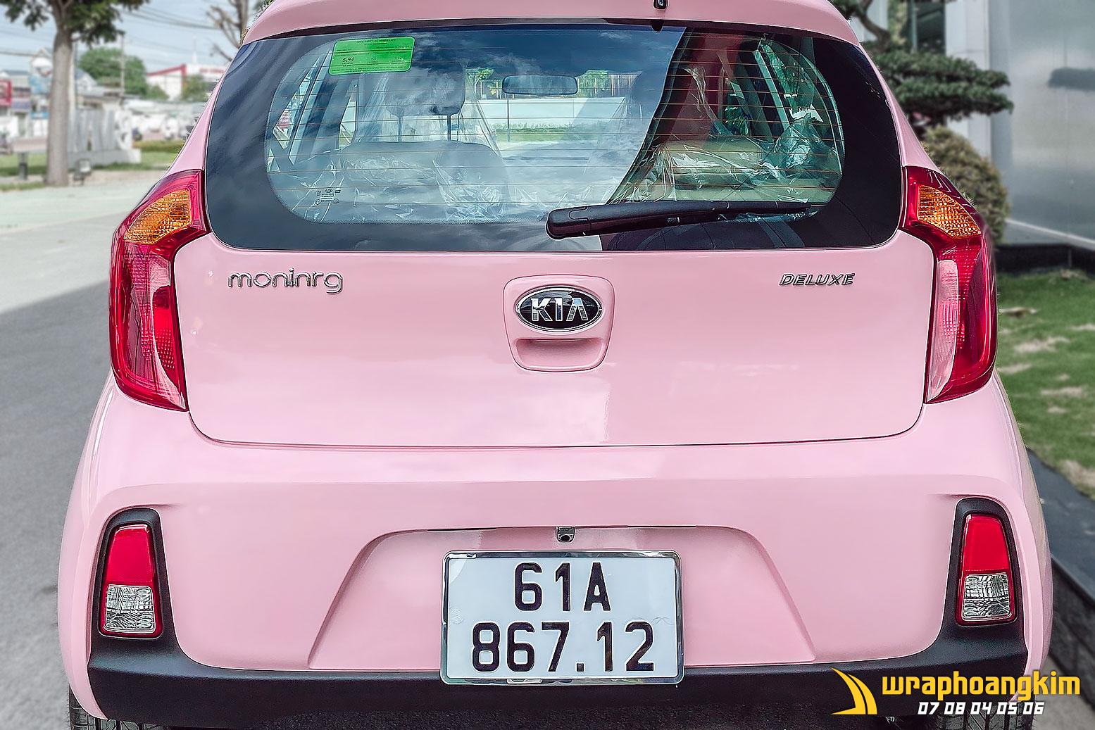 Kia Morning Full Wrap Gloss Pink — góc 2