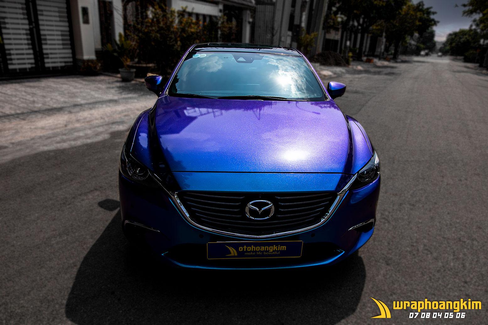 Mazda 6 Full Wrap Diamond Purple Red — góc 4
