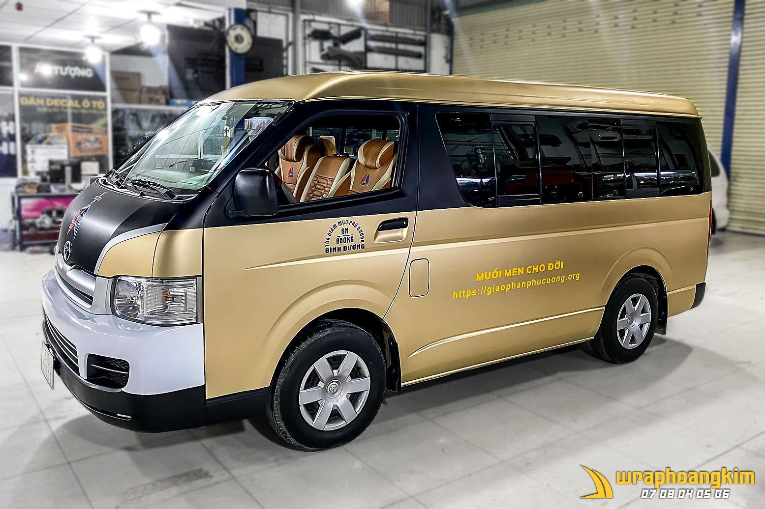Toyota Hiace Full Wrap Satin Metallic Champagne Gold