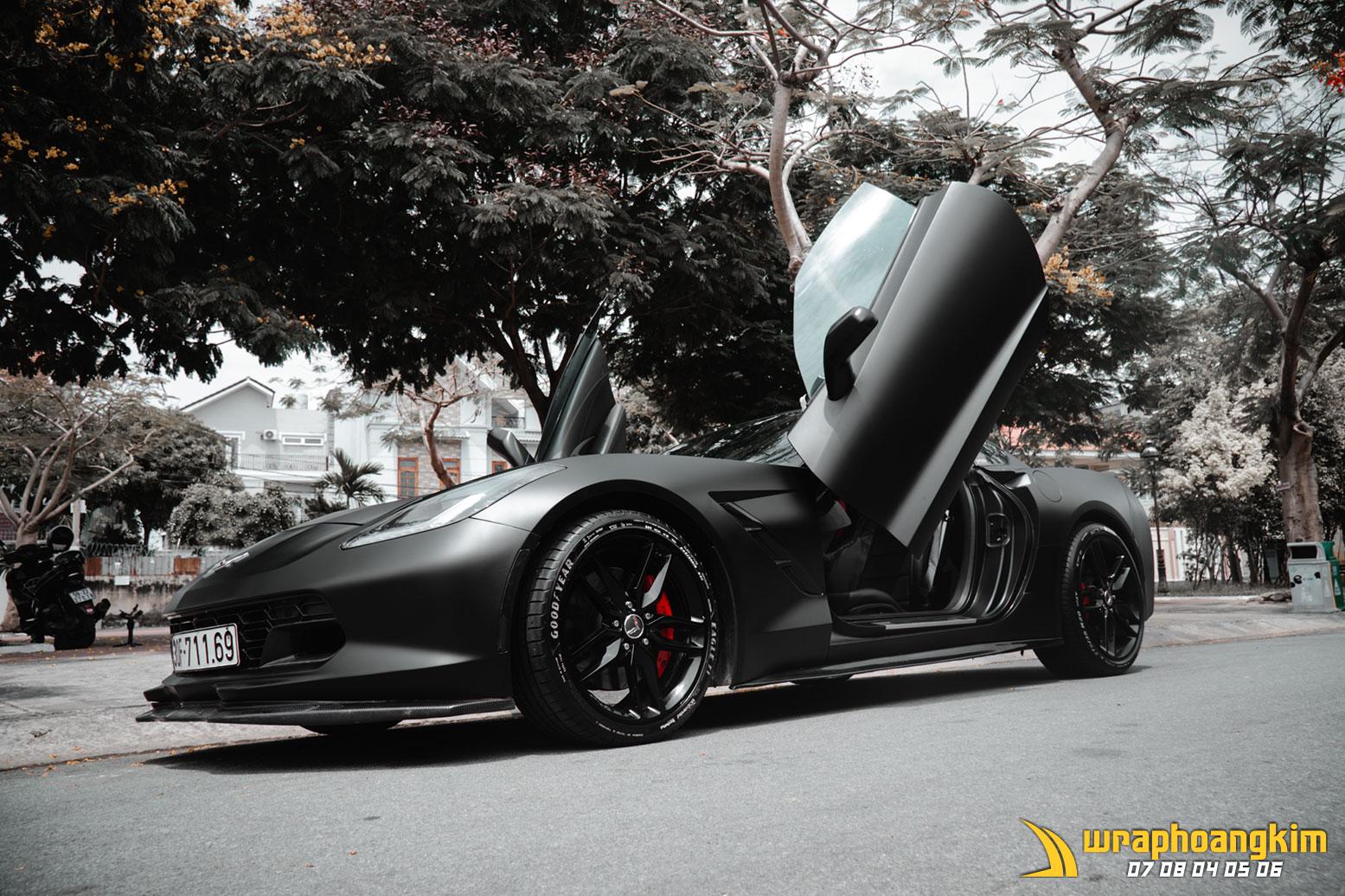 Chevrolet Corvette Full Wrap Satin Black