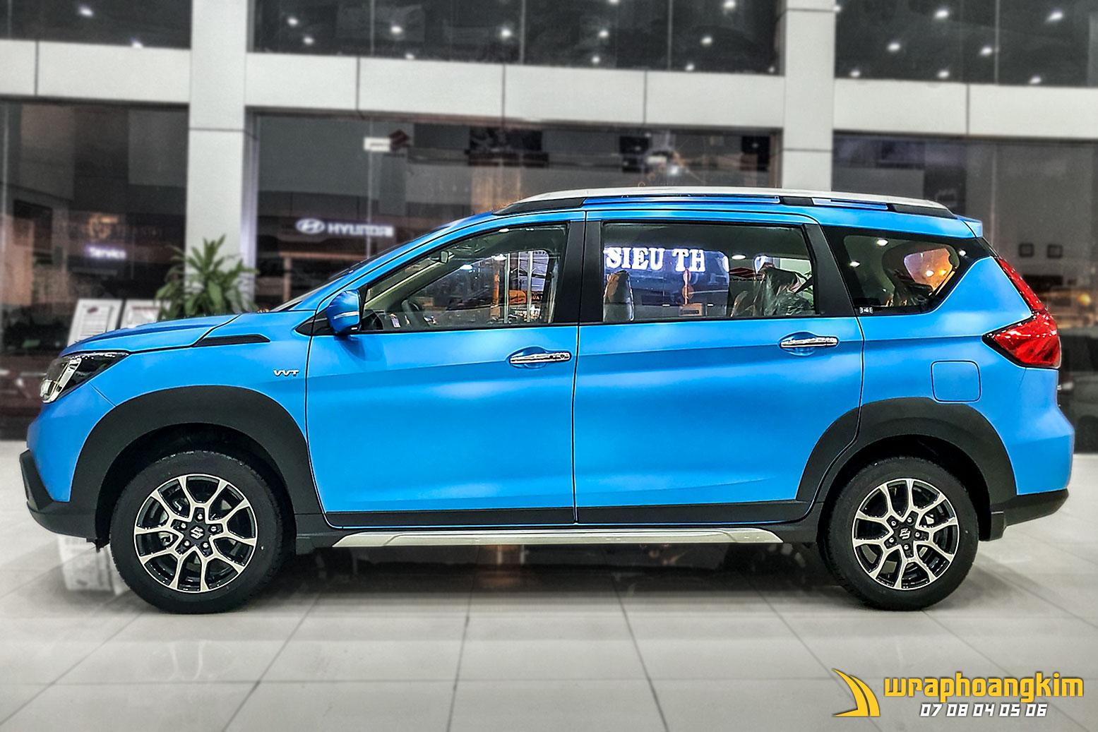 Suzuki XL7 Full Wrap Metallic Blue Brushed — góc 3