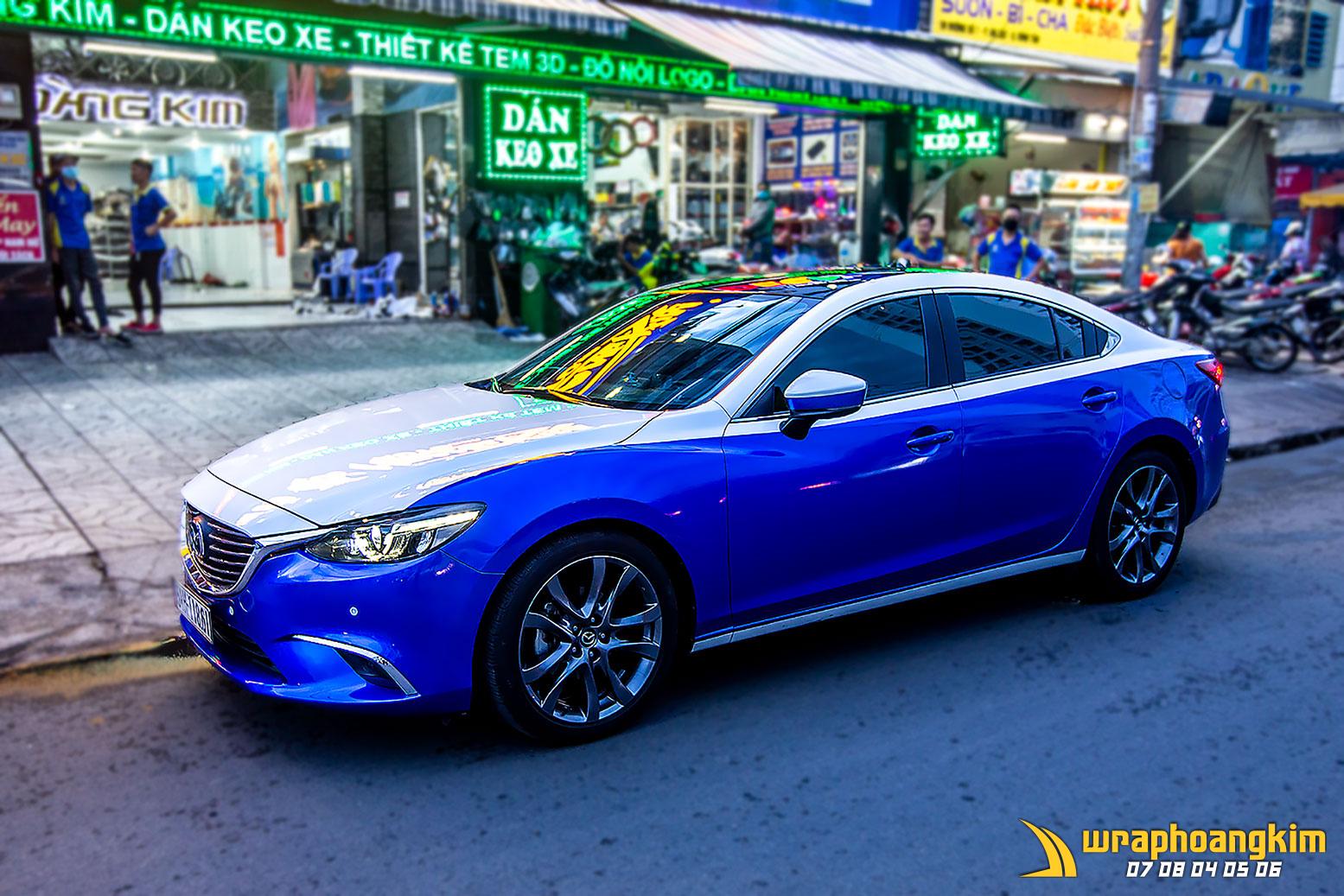 Mazda 6 Wrap Gloss Blue — góc 2