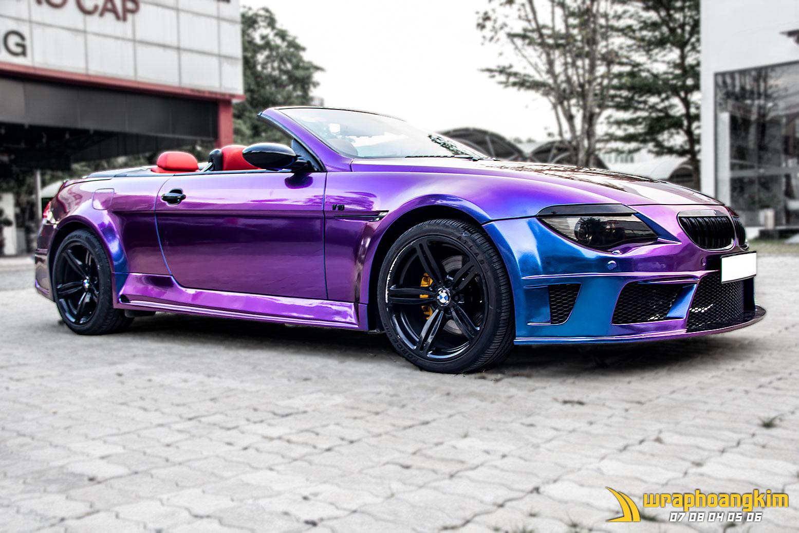 BMW M6 Full Wrap Diamond Purple Red