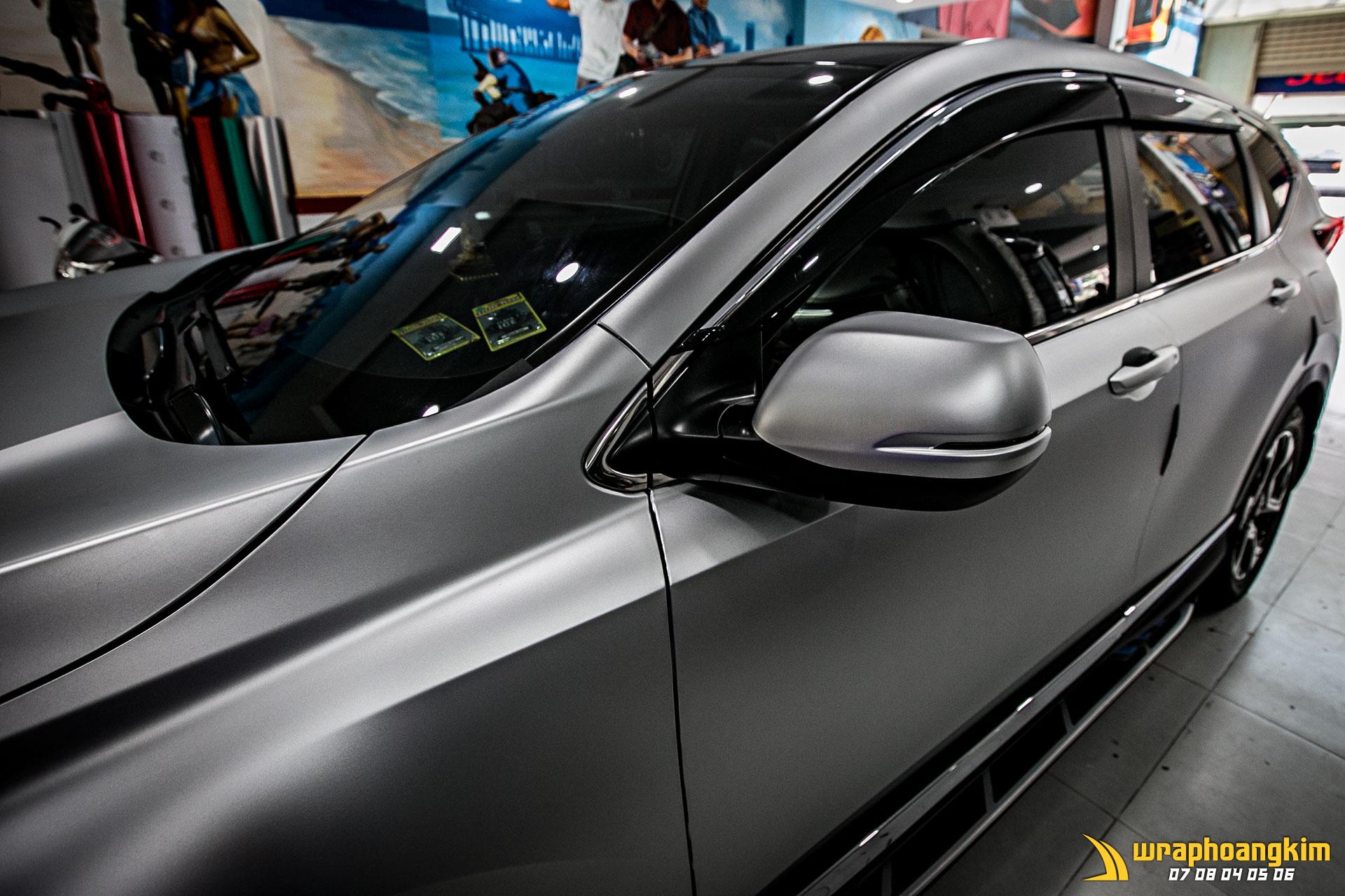 Honda CRV Full Wrap Matte Silver — góc 3