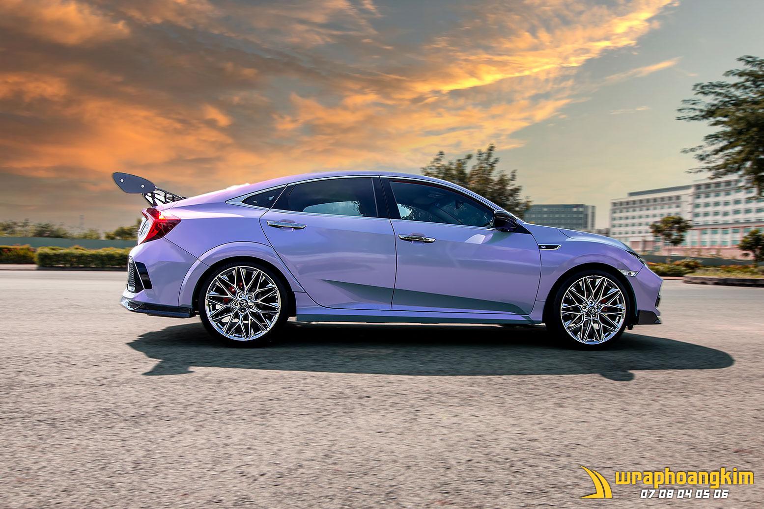 Civic Full Wrap Silver Sunset — góc 6