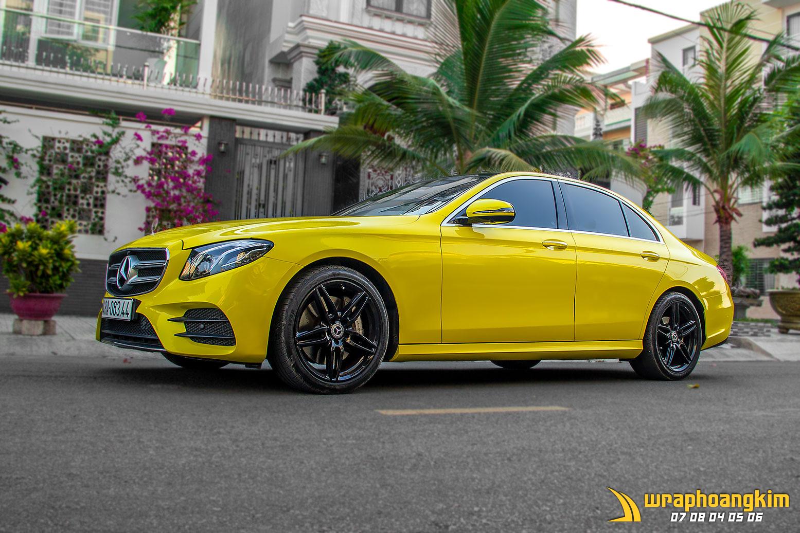 Mercedes E300 AMG Full Wrap Gloss Yellow