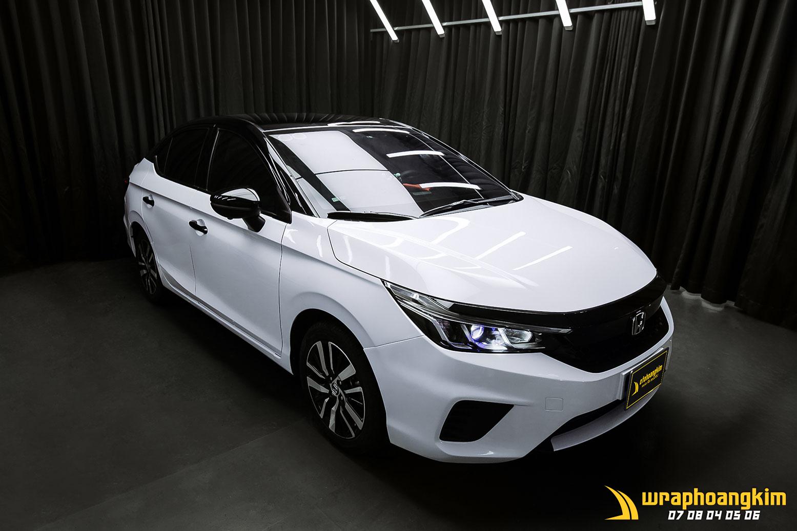 Honda City Full Wrap Diamond Crystal White