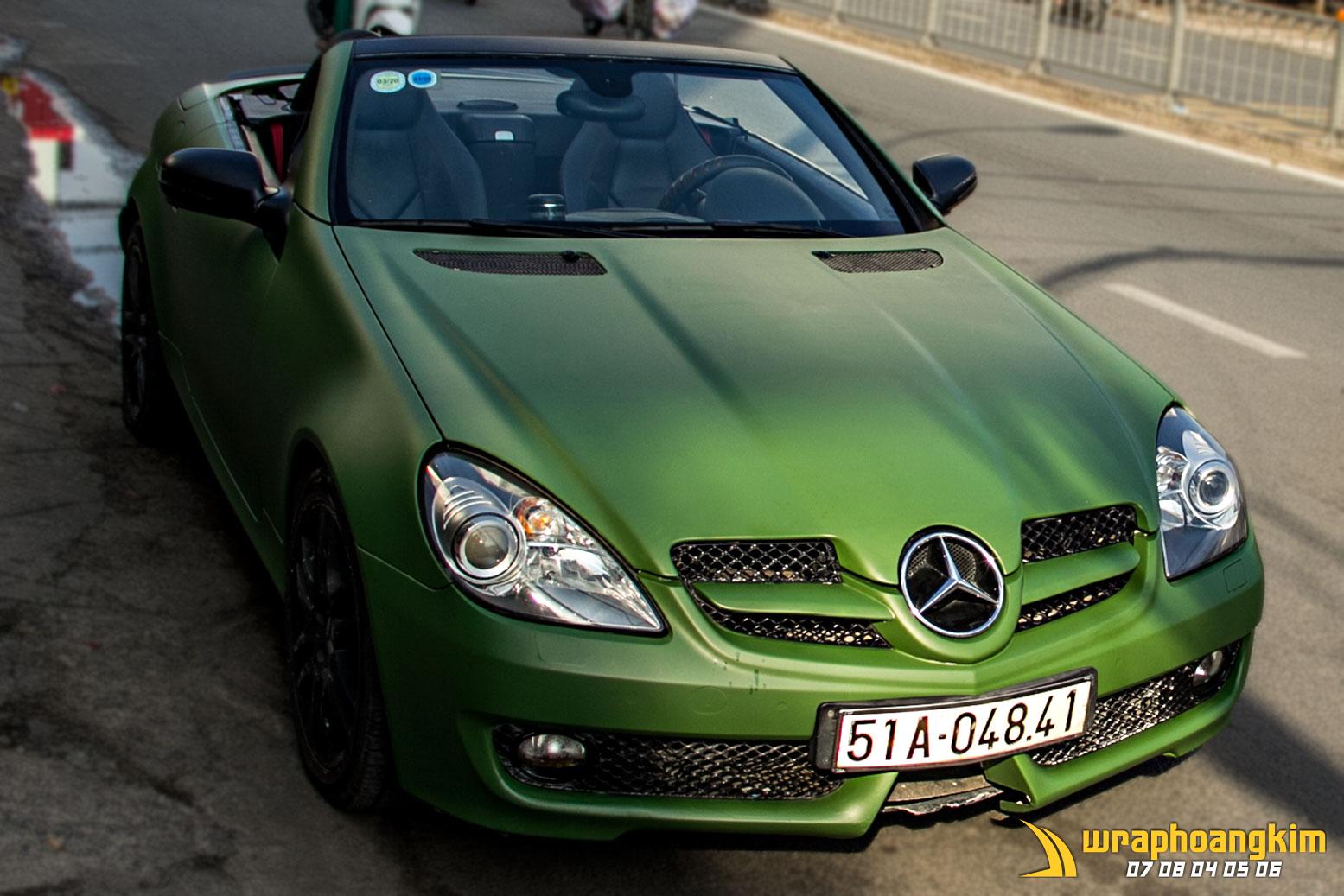 Mercedes SLK Full Wrap Matte Military Green