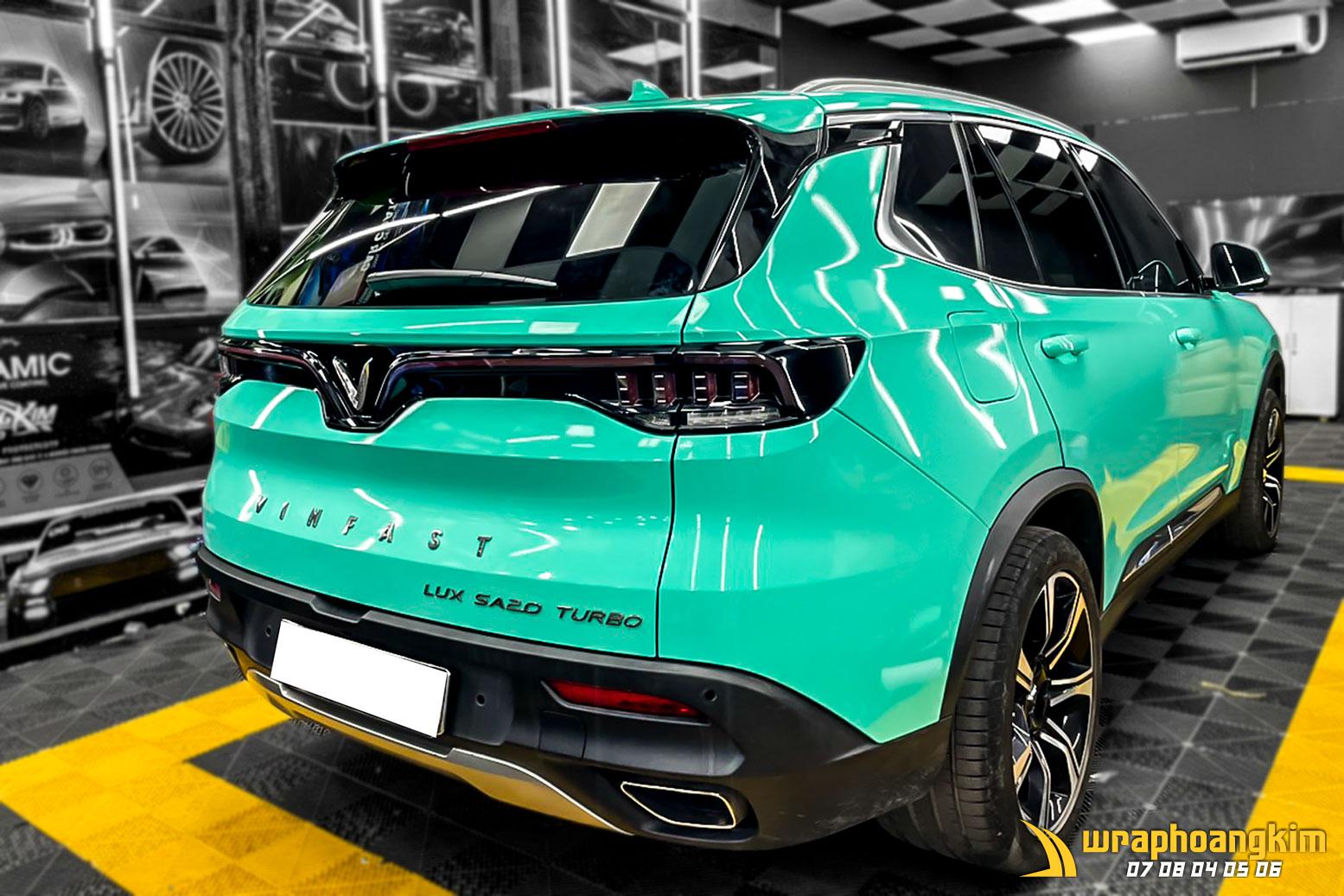 VinFast LUX SA2.0 Full Wrap Super Gloss Crystal Tiffany — góc 2