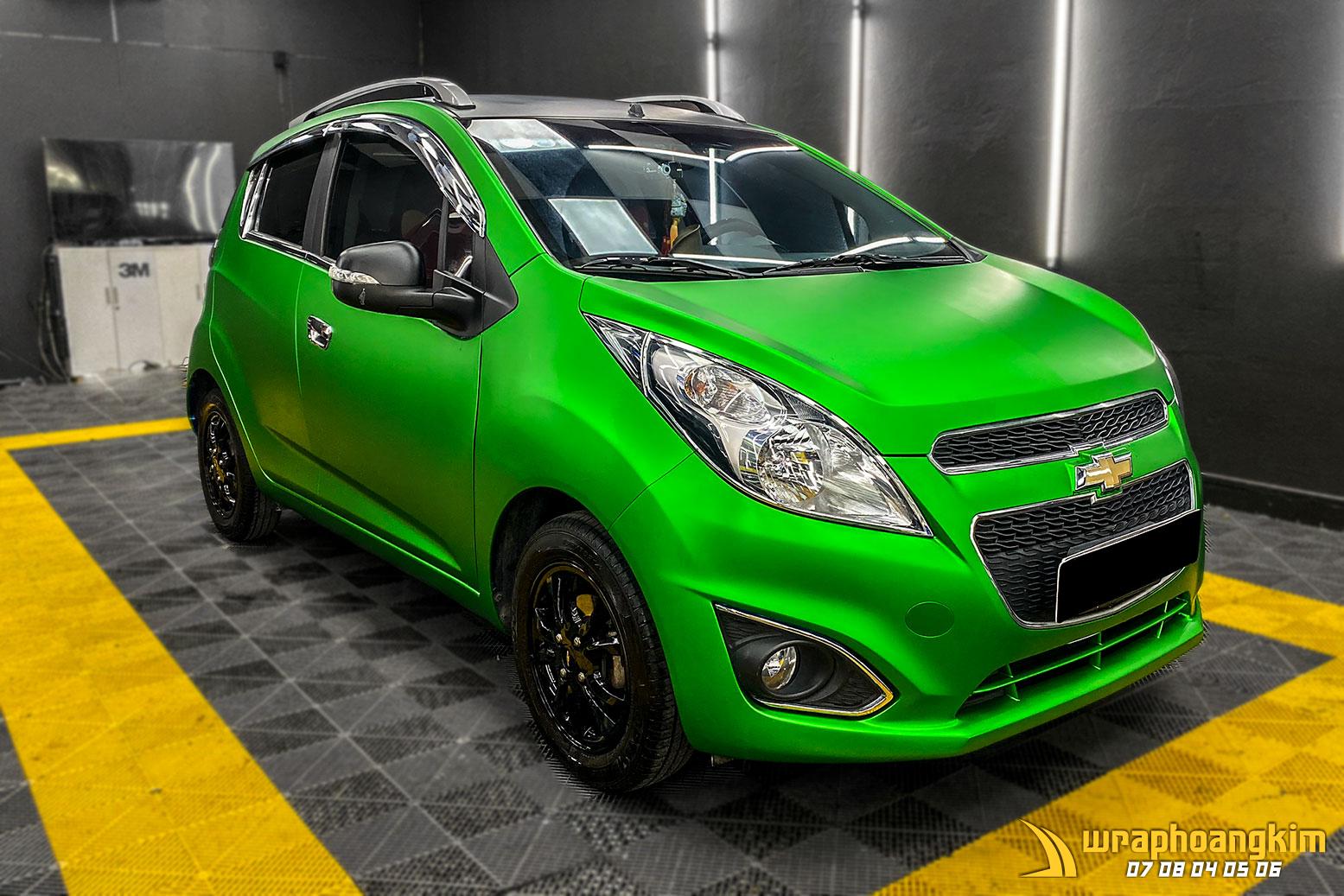 Chevrolet Spark Full Wrap Satin Green