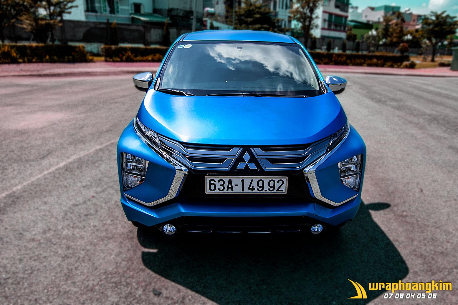 Mitsubishi Xpander Full Wrap Metallic Blue Brushed — góc 6
