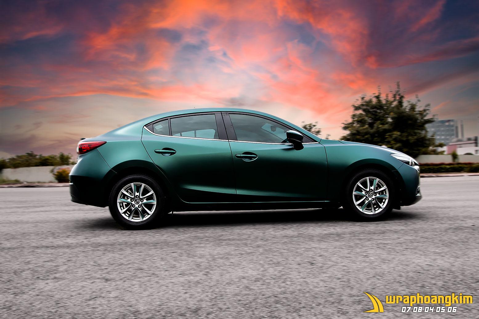 Mazda 3 Full Wrap Pearl Metal Gemstone Green — góc 6