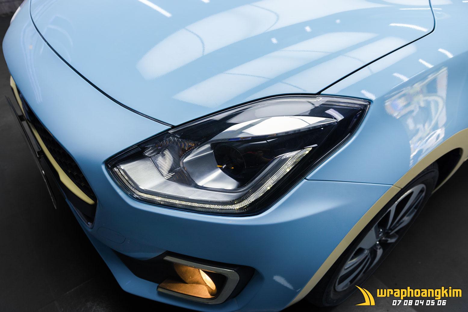 Suzuki Swift Full Wrap Crystal Turquoise Blue — góc 2