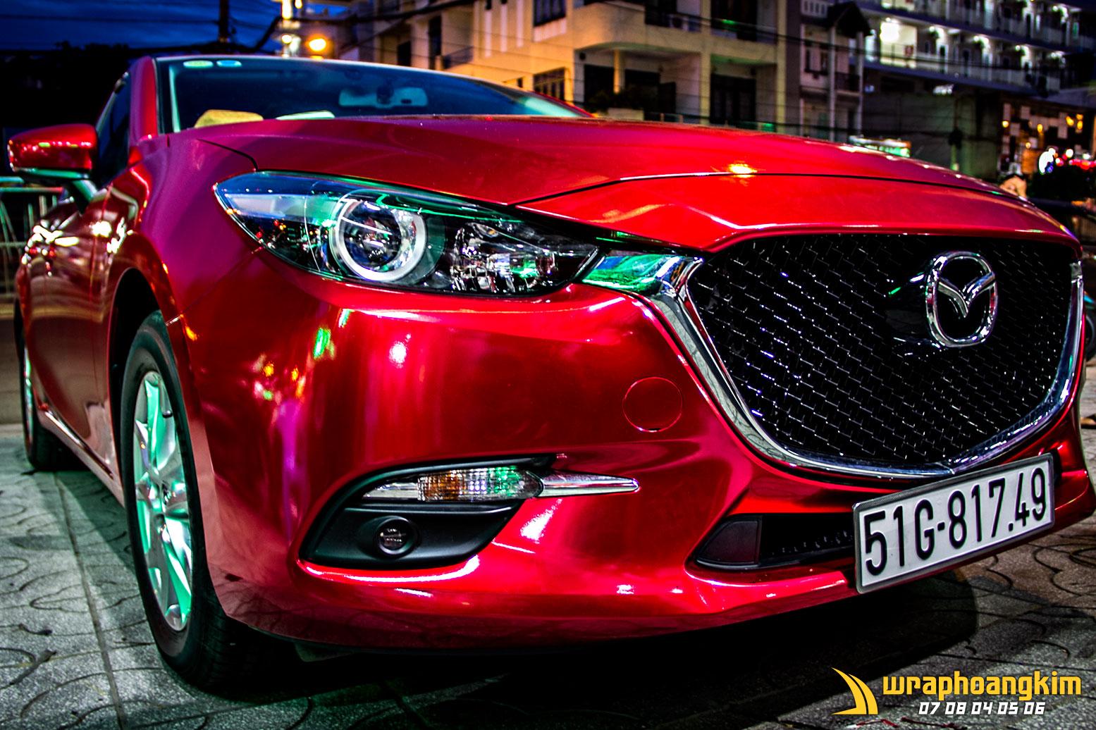 Mazda 3 Full Wrap Gloss Red — góc 3