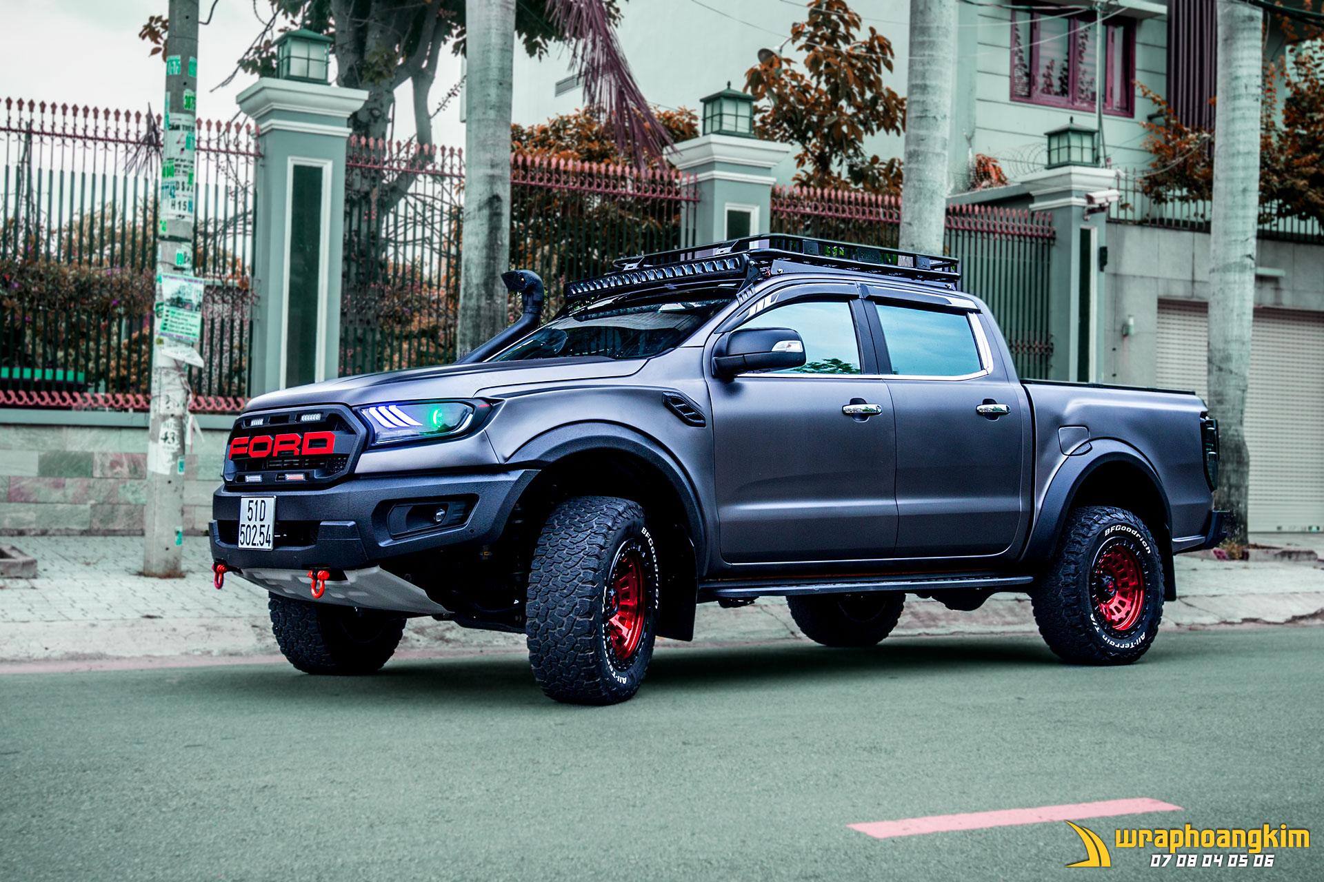 Ford Ranger Full Wrap Matte Dark Grey