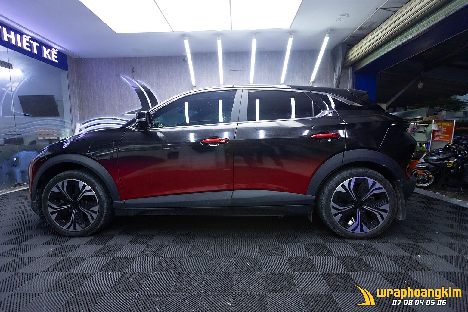 Vinfast VF6 Full Wrap Red Shift — góc 5