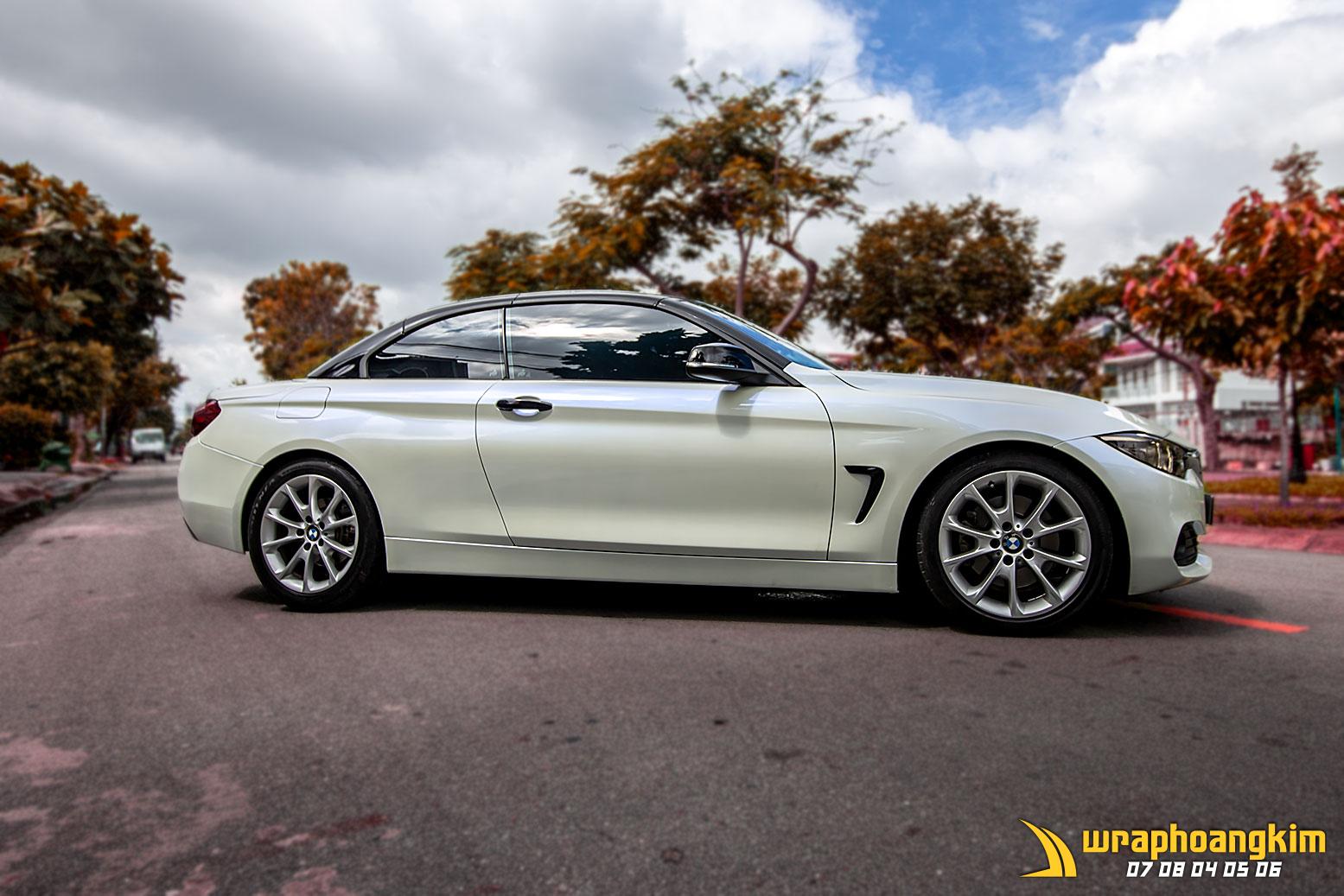 BMW 428i Full Wrap Gloss White — góc 6