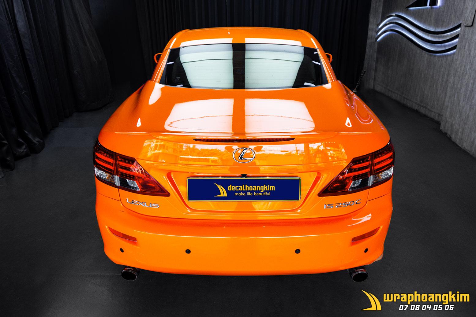 Lexus IS250 Full Wrap Tangerine Orange — góc 3