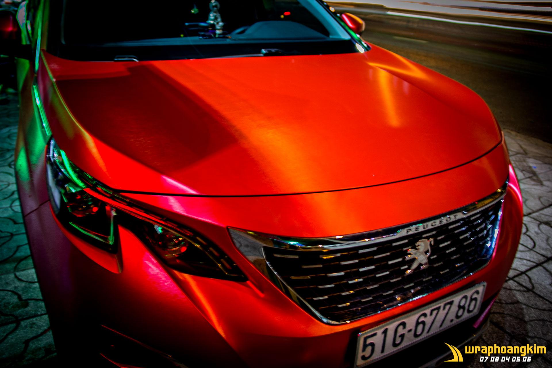 Peugeot 3008 Full Wrap Brushed Red — góc 4