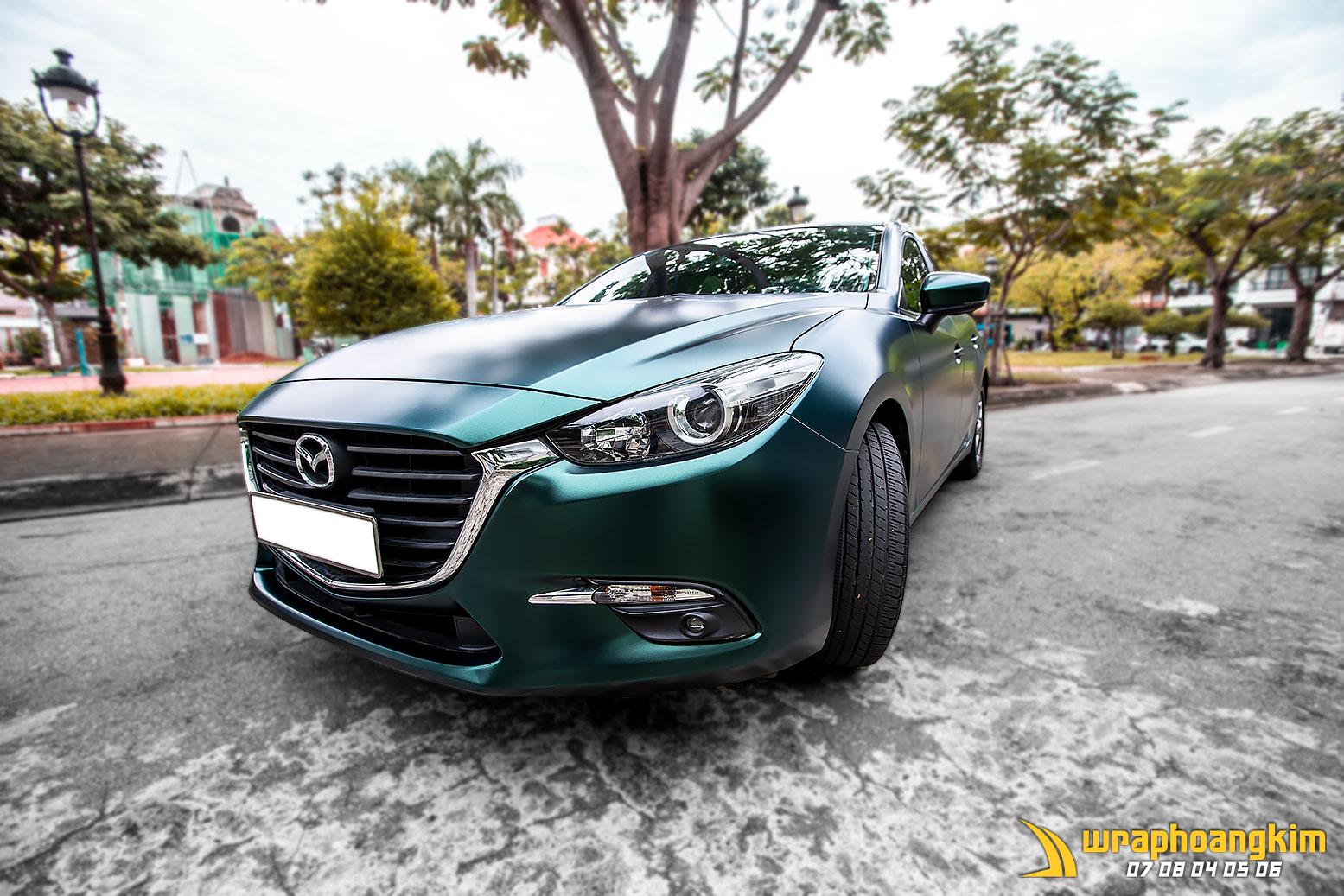 Mazda 3 Full Wrap Pearl Metal Gemstone Green — góc 2