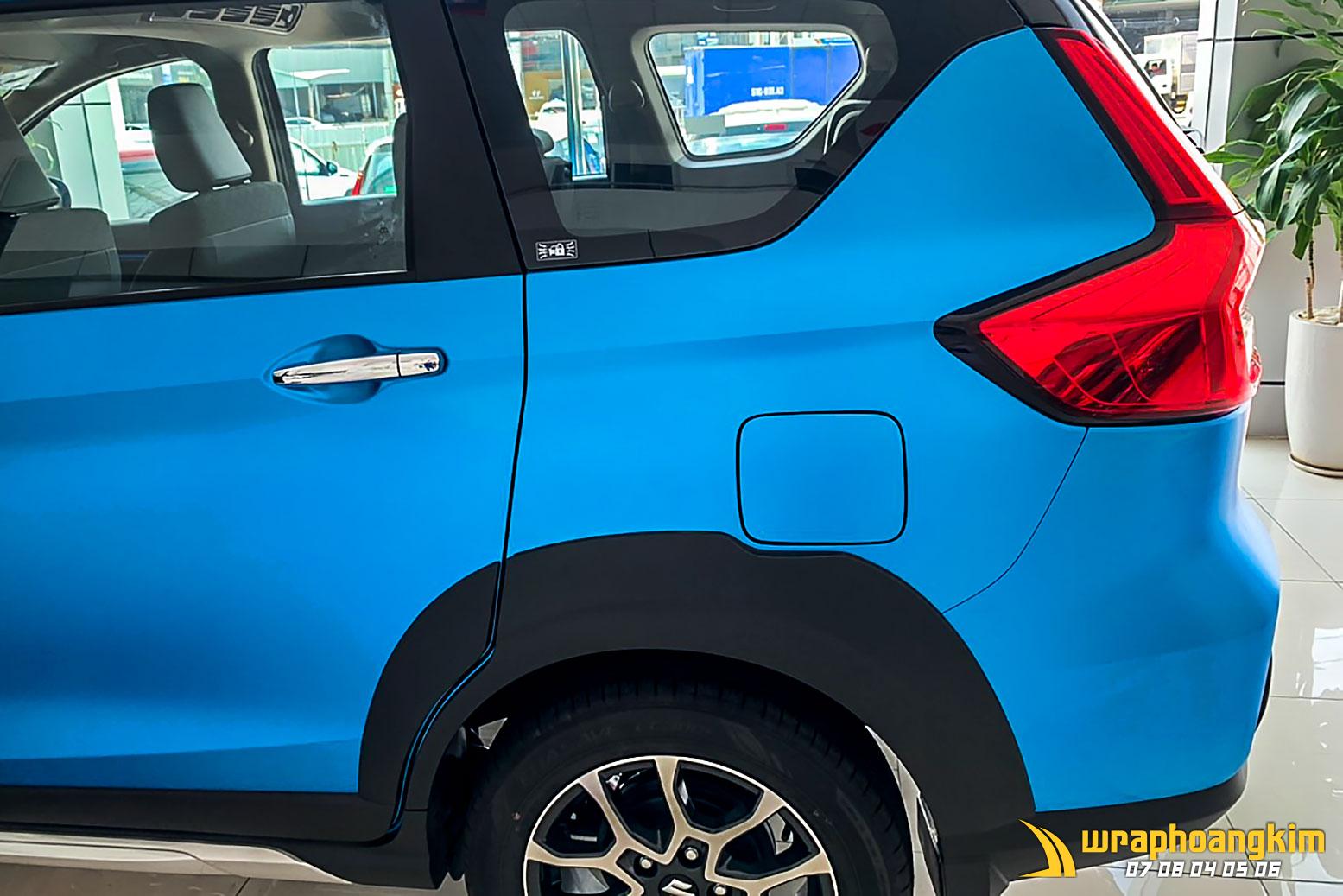 Suzuki XL7 Full Wrap Metallic Blue Brushed — góc 2