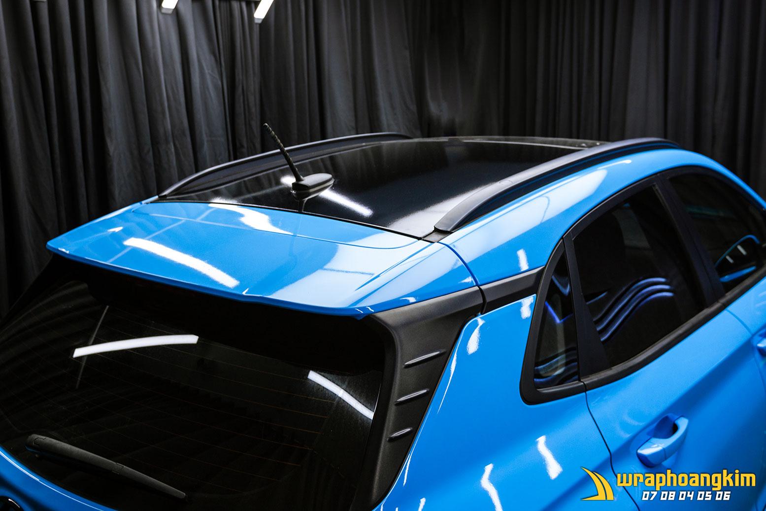 Hyundai Kona Full Wrap Crystal Miami Sky Blue — góc 6