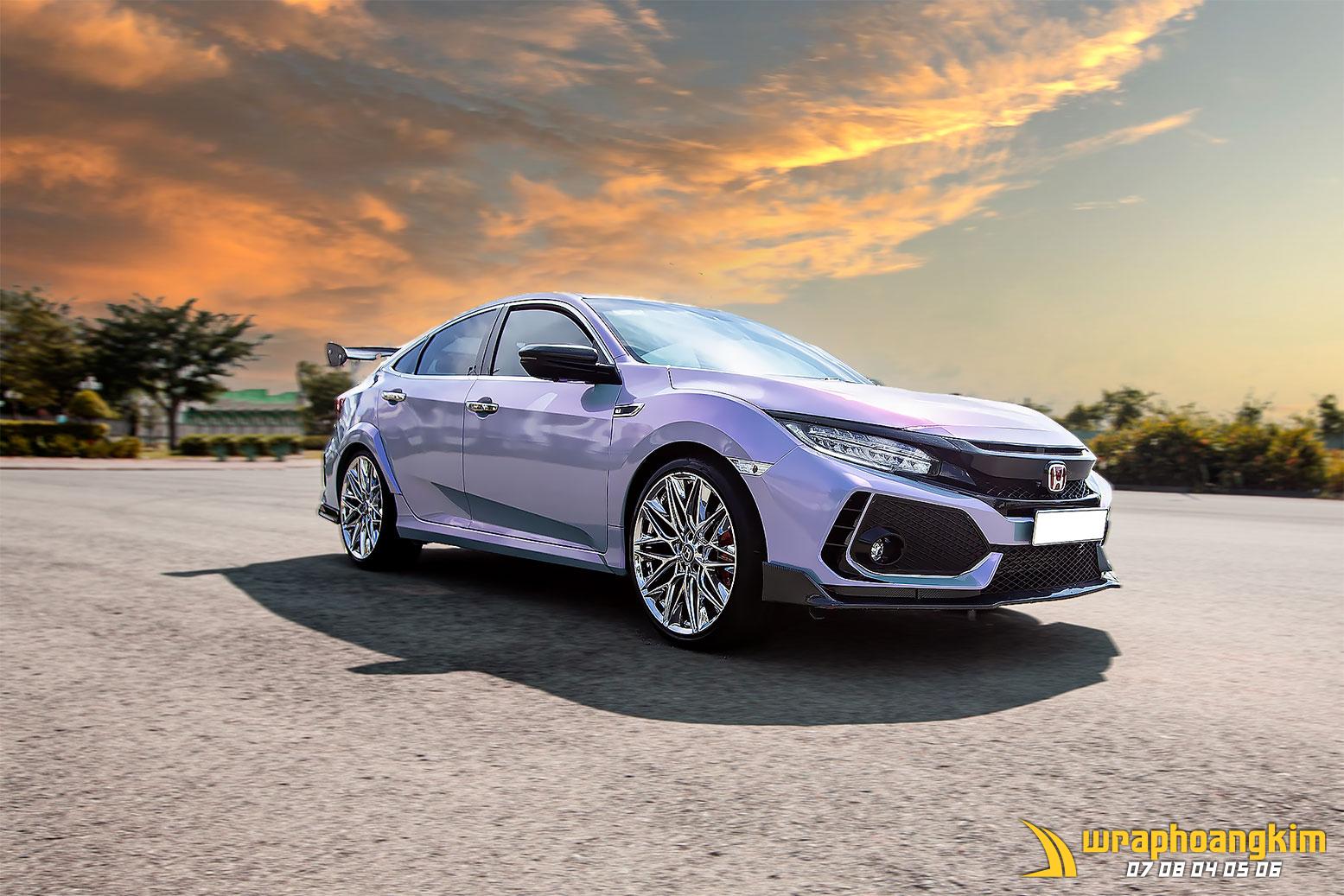 Civic Full Wrap Silver Sunset