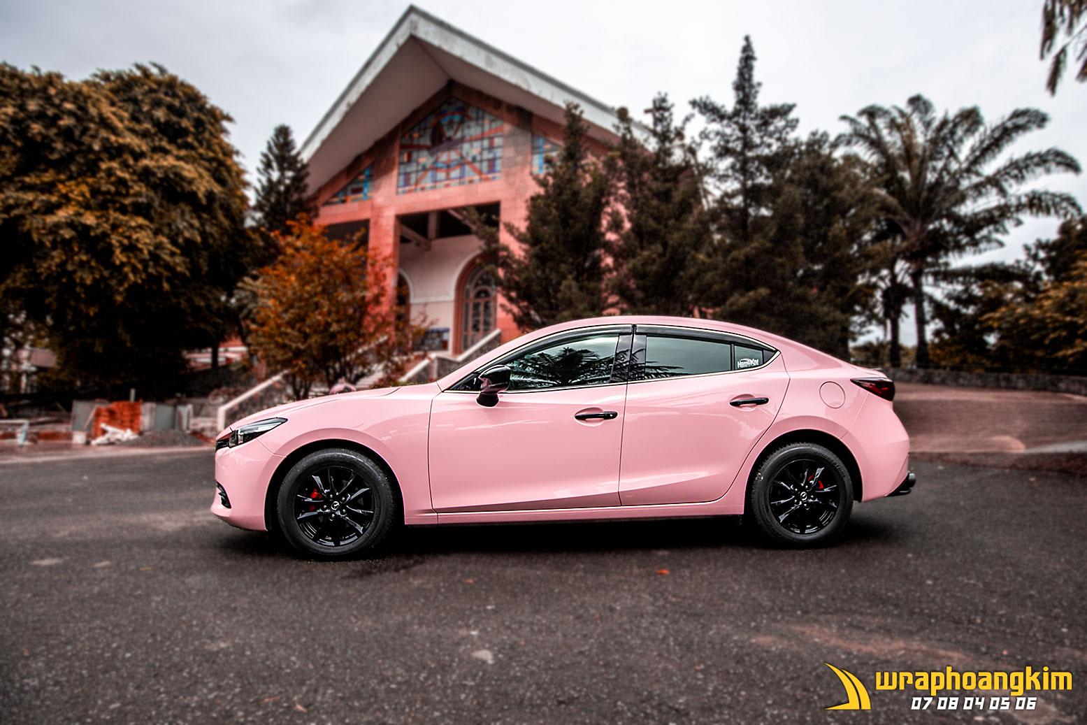 Mazda 3 Full Wrap Crystal Peach Pink — góc 7