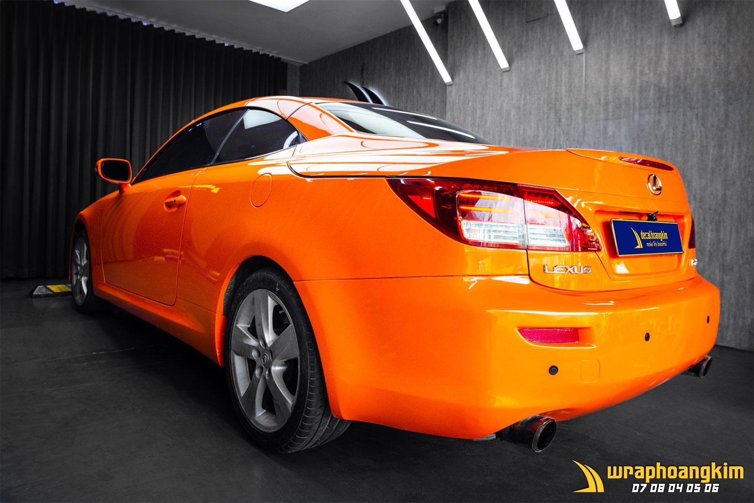 Lexus IS250 Full Wrap Tangerine Orange — góc 2