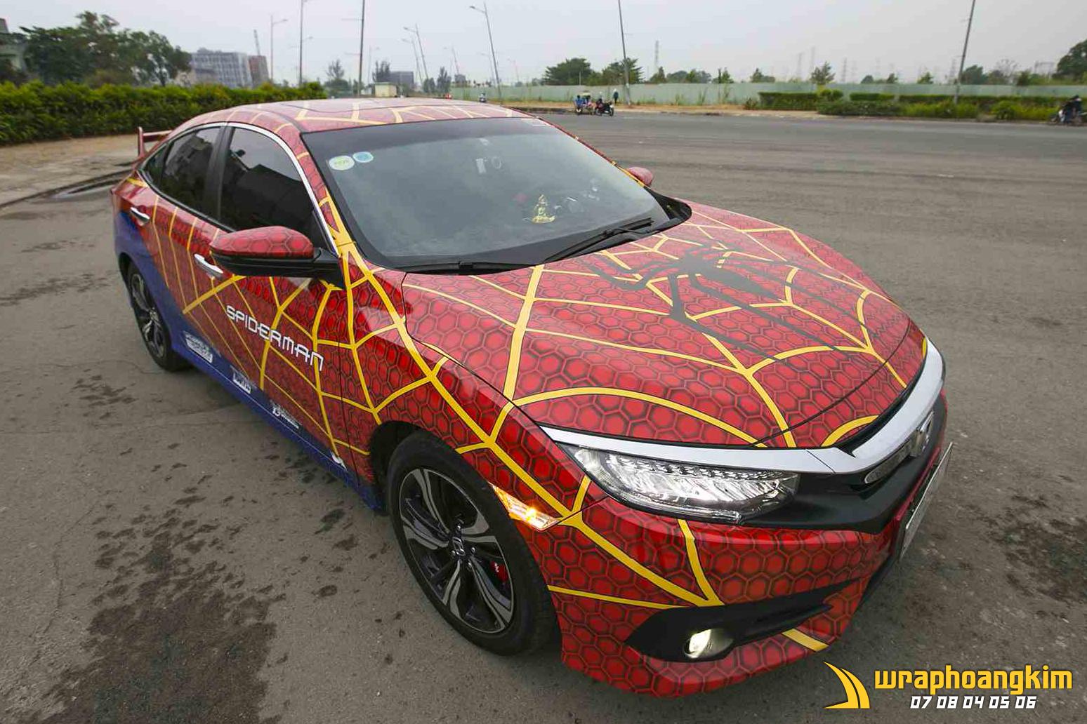 Honda Civic Full Wrap Spider Man