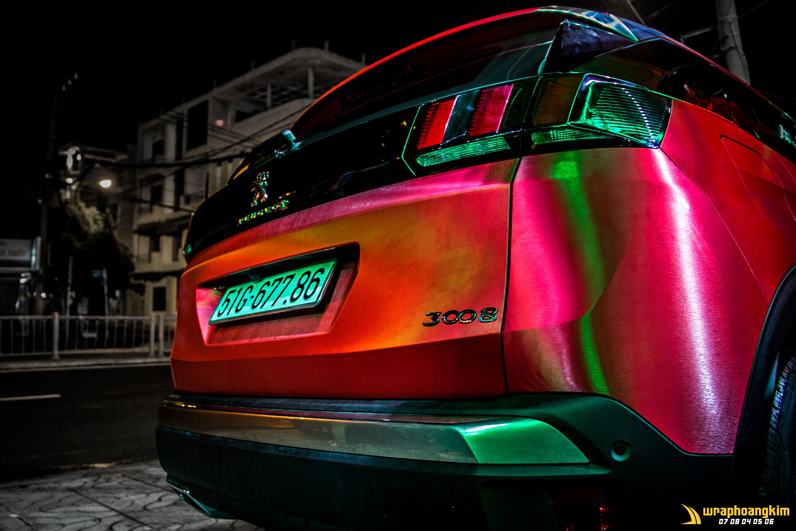 Peugeot 3008 Full Wrap Brushed Red — góc 2