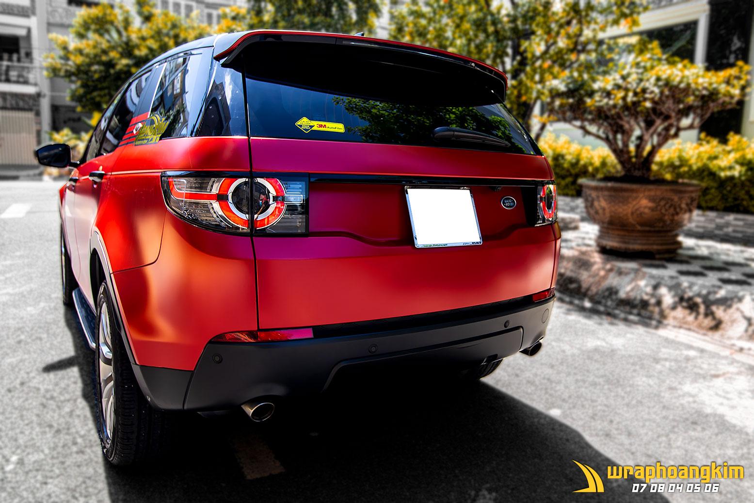 Land Rover Discovery Full Wrap Pearl Metal Red — góc 3