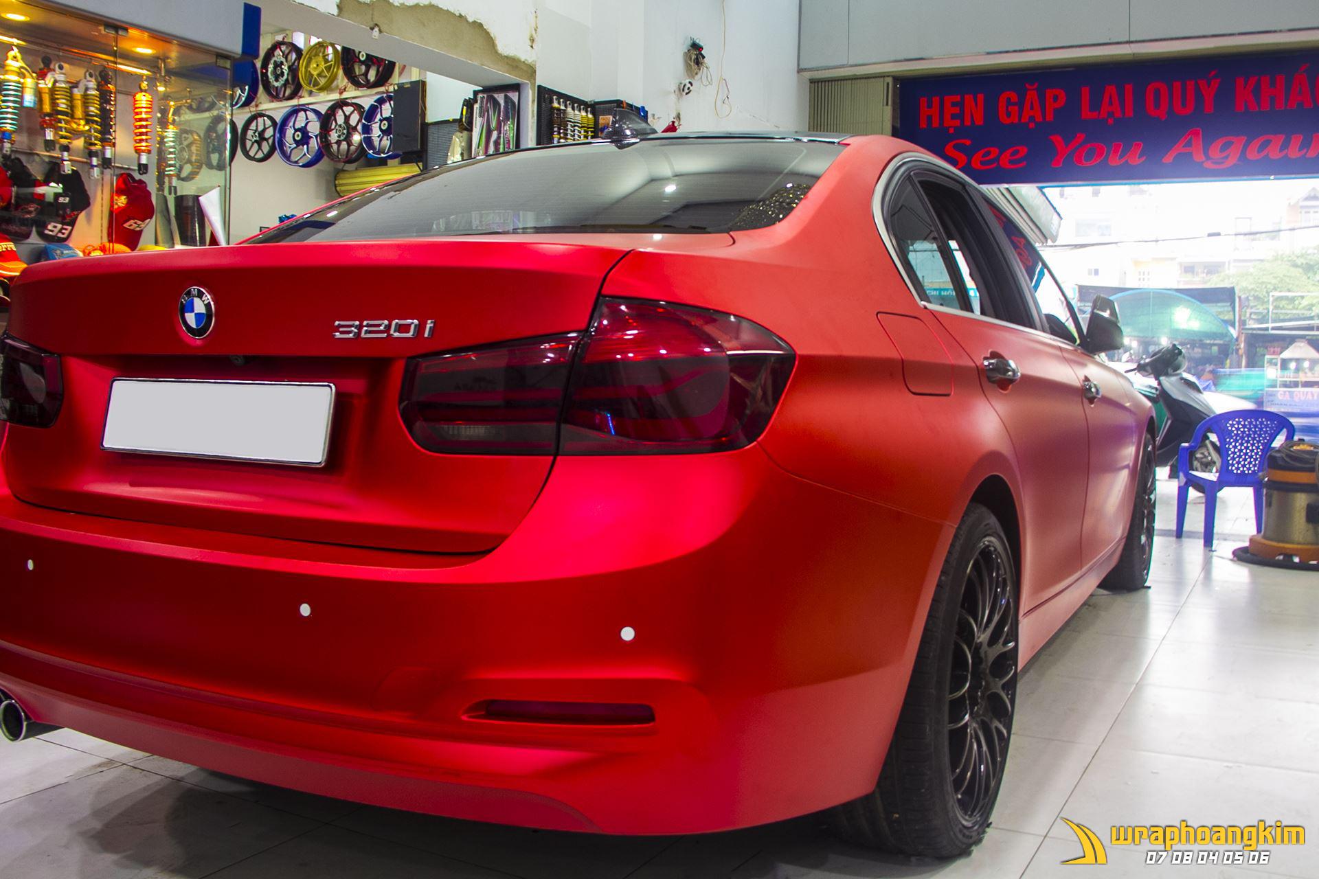 BMW 320i Full Wrap Matte Red — góc 6