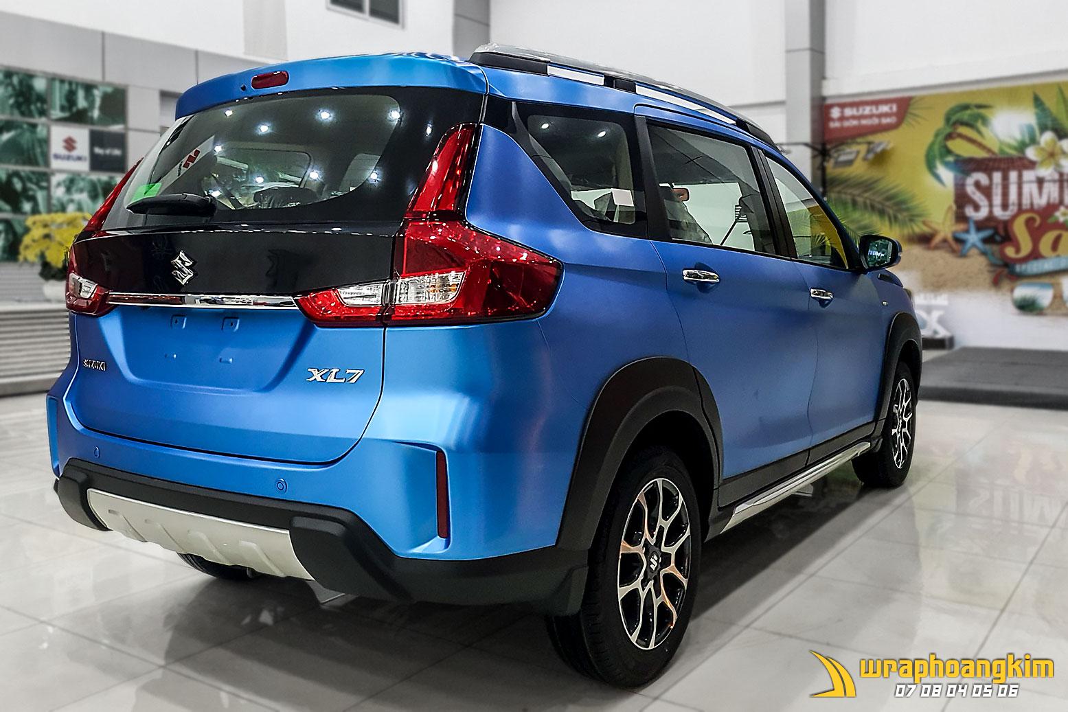 Suzuki XL7 Full Wrap Metallic Blue Brushed — góc 4