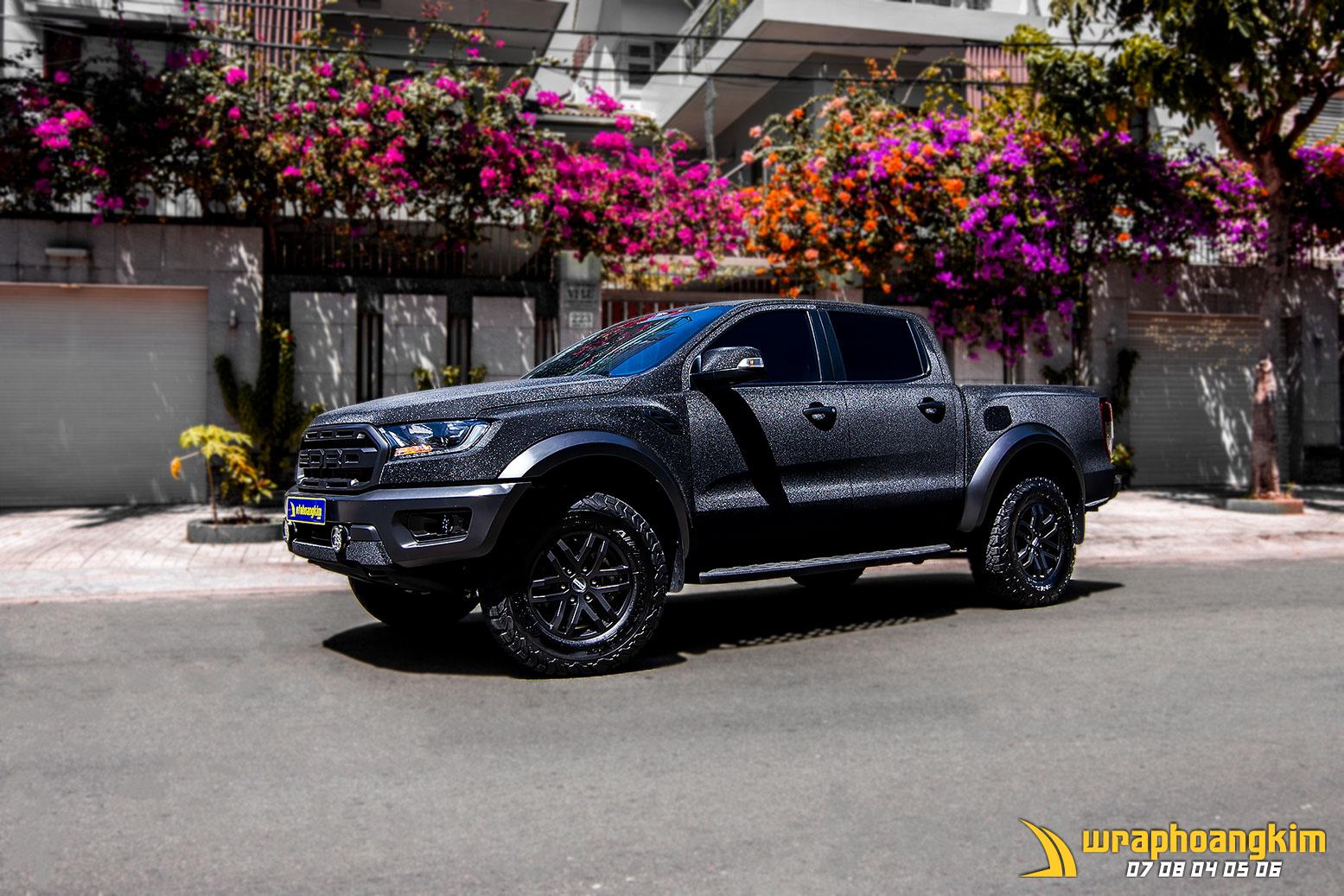 Ford Ranger Raptor Full Wrap Matte Diamond Pearly Black