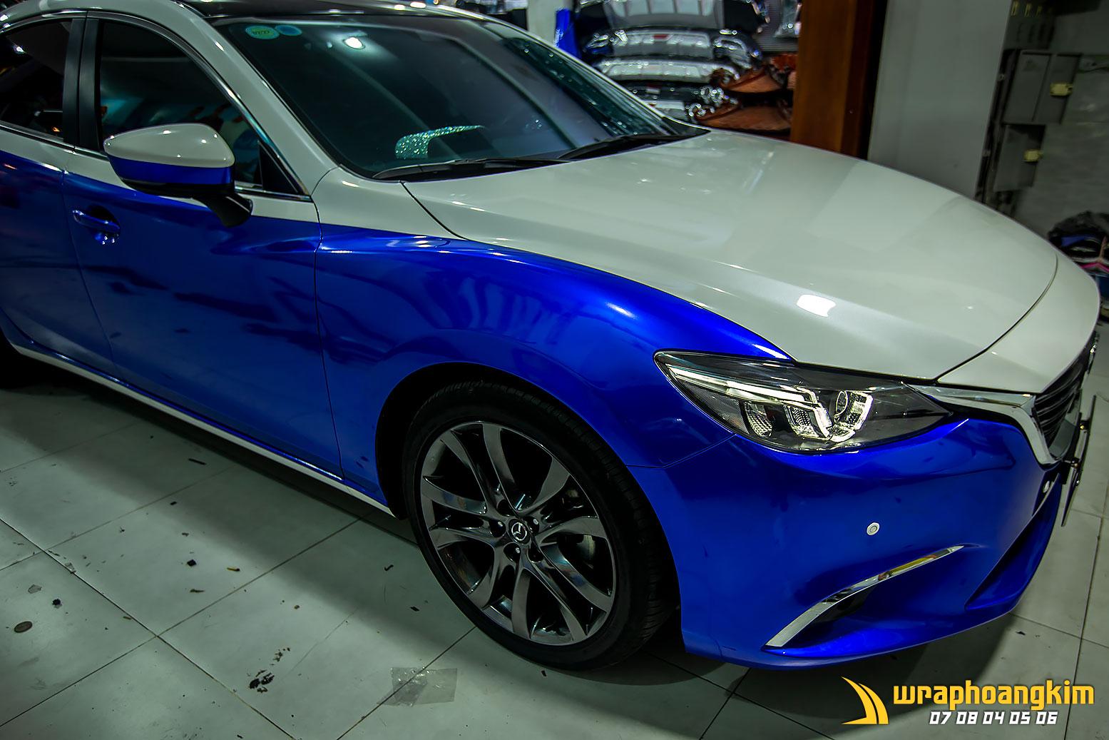 Mazda 6 Wrap Gloss Blue — góc 3