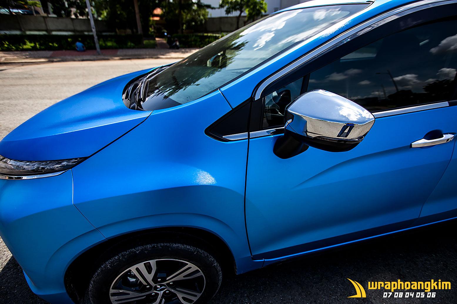 Mitsubishi Xpander Full Wrap Metallic Blue Brushed — góc 5