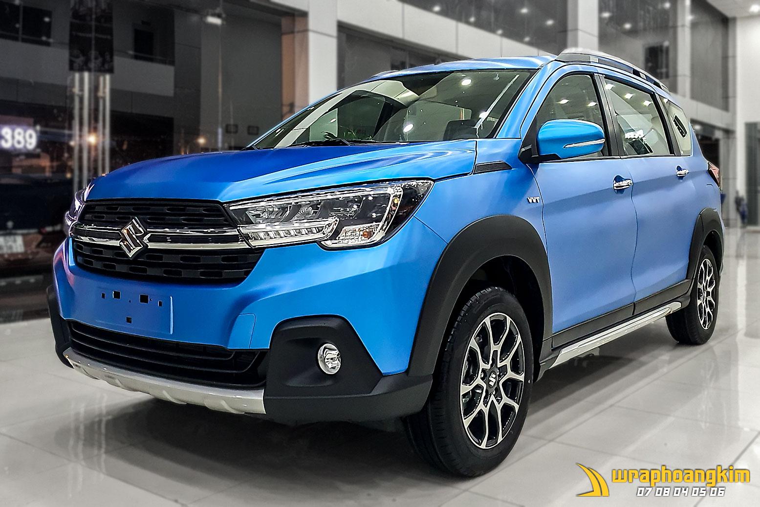 Suzuki XL7 Full Wrap Metallic Blue Brushed — góc 6