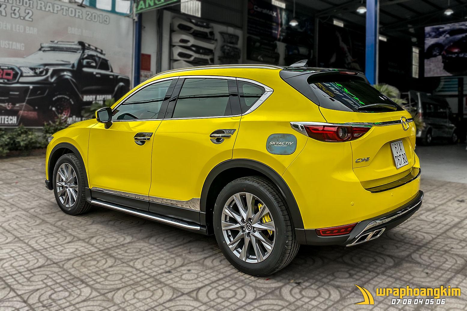 Mazda CX5 Full Wrap Gloss Yellow — góc 5