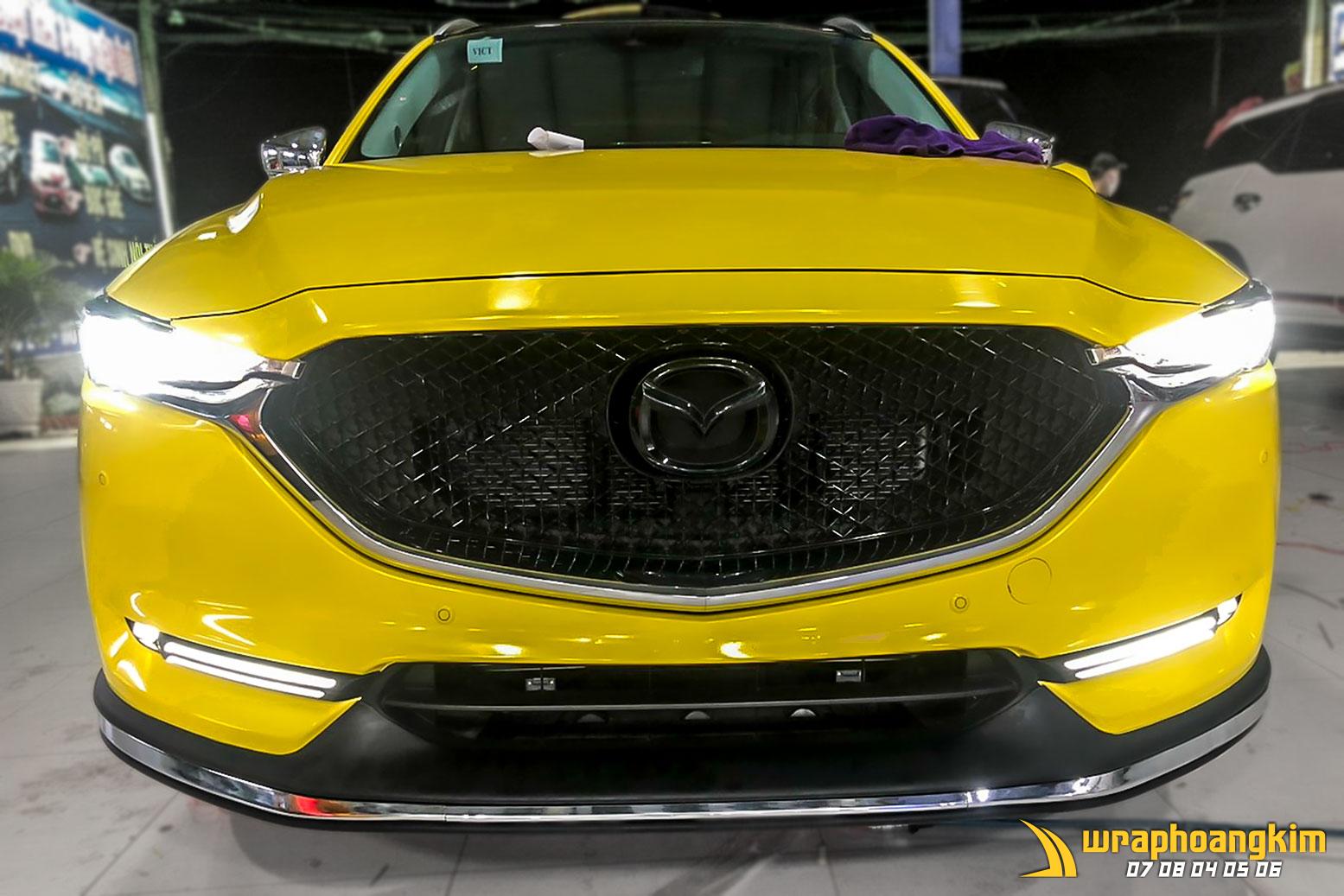 Mazda CX5 Full Wrap Gloss Yellow — góc 3