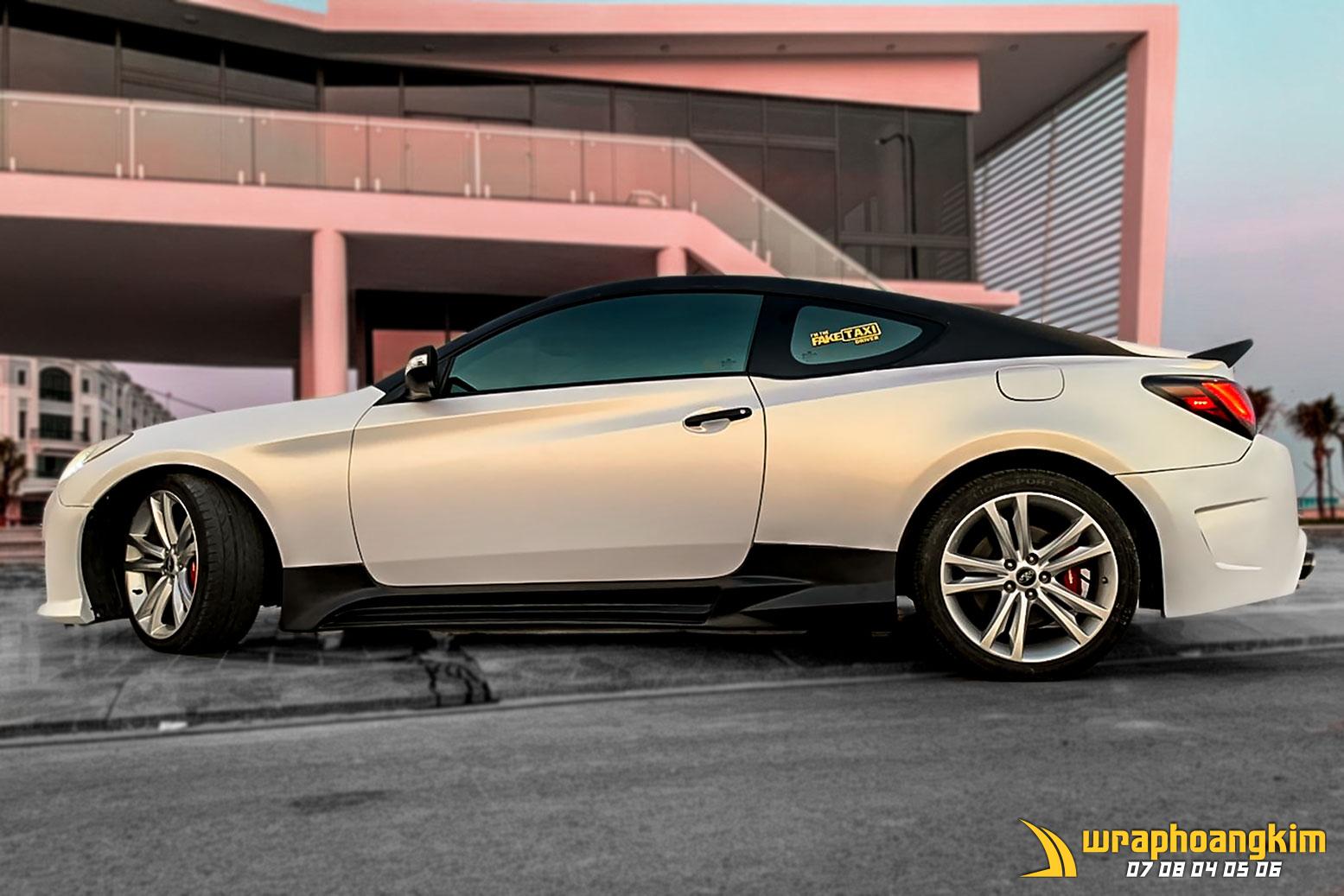 Hyundai Genesis Full Wrap Gloss White — góc 4