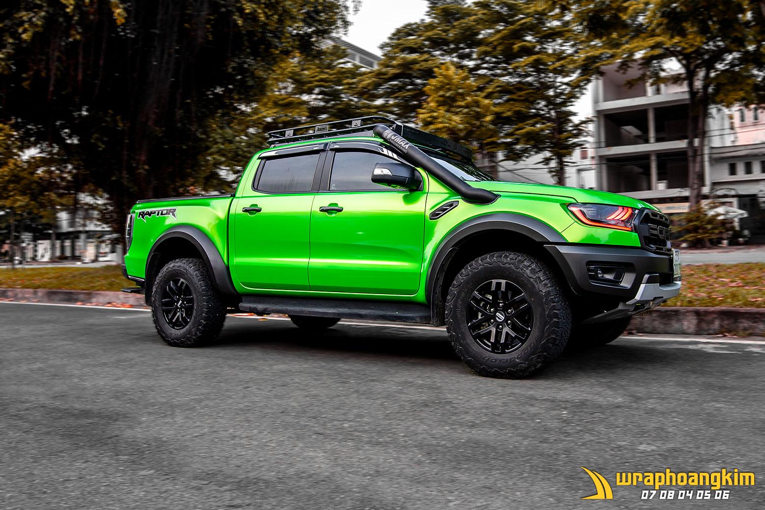 Ford Ranger Raptor Full Wrap Magic Gold Apple Green