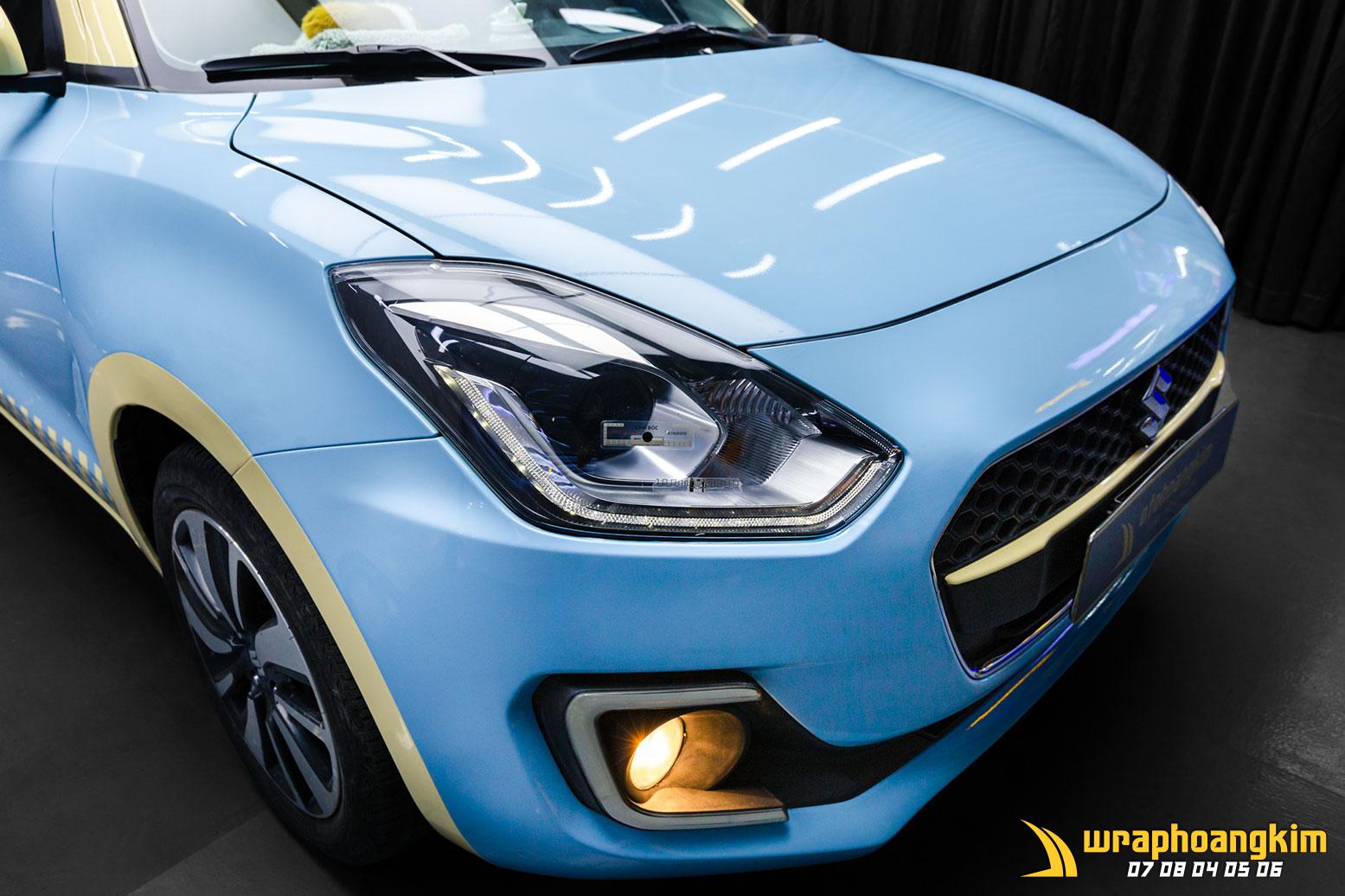 Suzuki Swift Full Wrap Crystal Turquoise Blue — góc 7