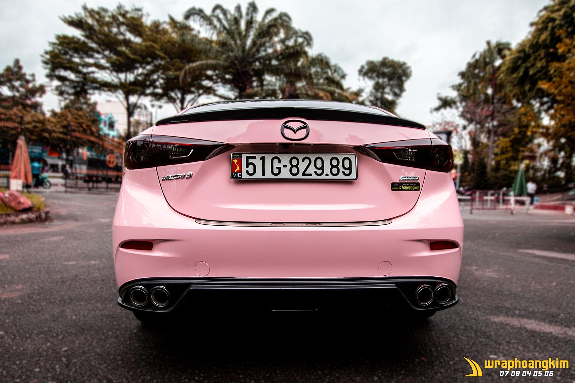 Mazda 3 Full Wrap Crystal Peach Pink — góc 2